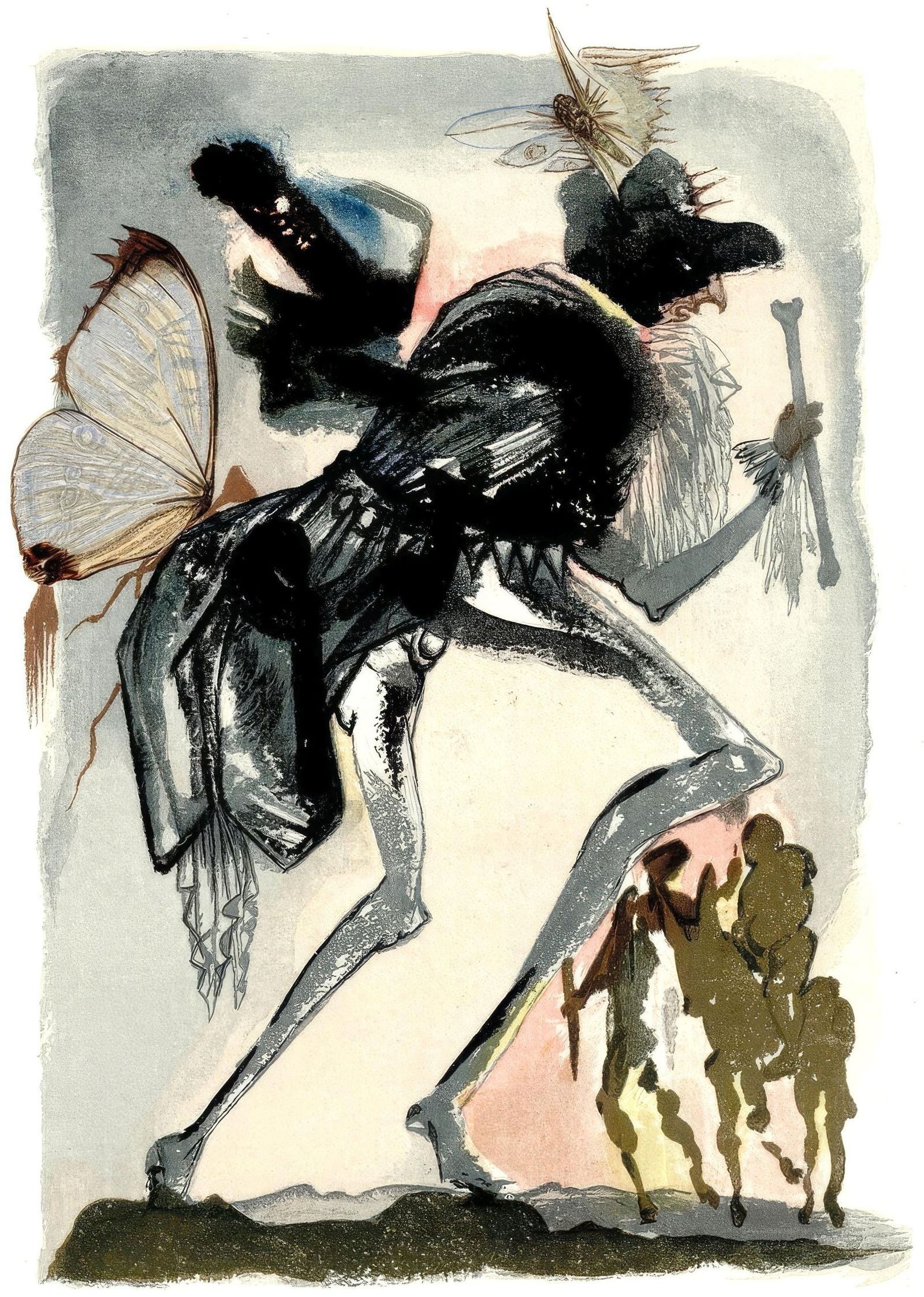 1958 - Salvador Dali - Untitled - from The Three-Cornered Hat - Engraving: 1958 - Salvador Dali - Untitled - from The Three-Cornered Hat - Engraving Experience the masterful blend of classical technique and visionary imagination in Salvador Dali's 1958 engraving, Sans titre