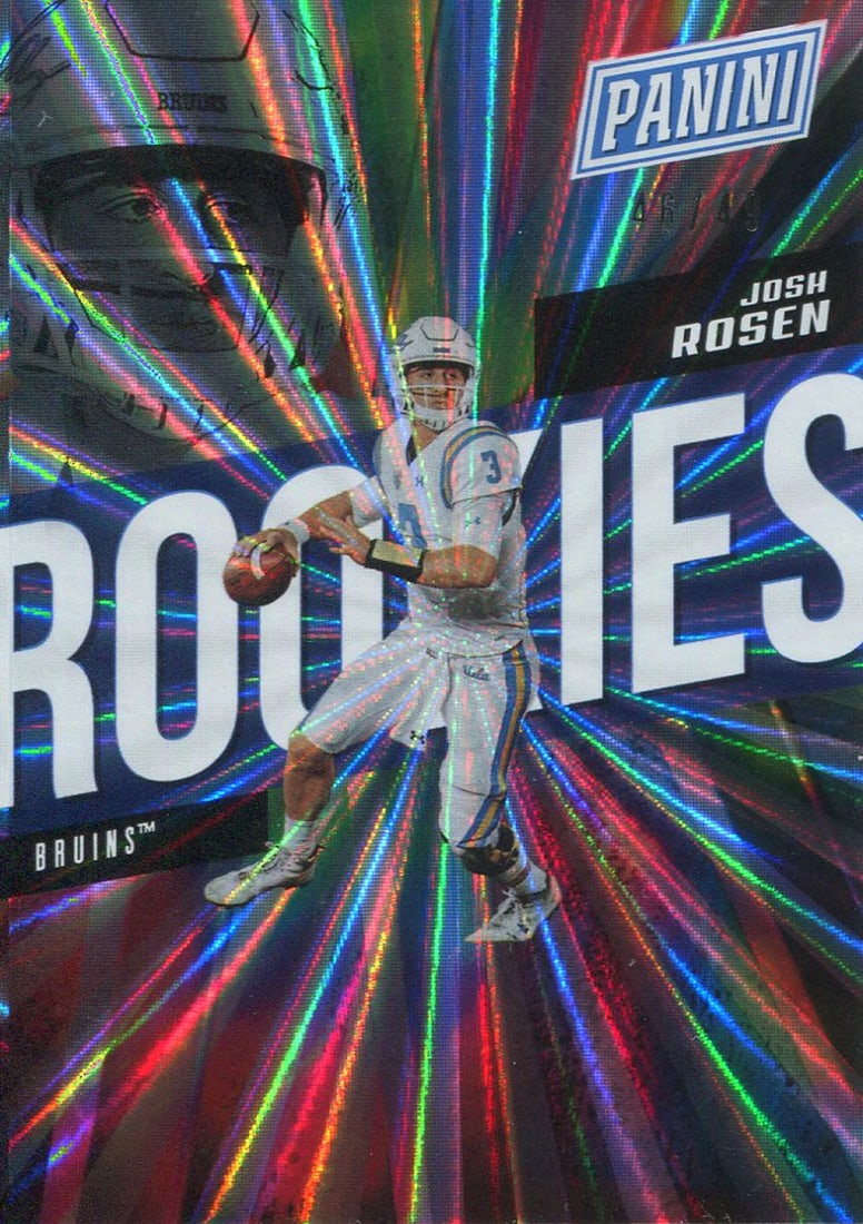 Card Josh Rosen 2018 Panini The National Rookie: Card Josh Rosen 2018 Panini The National Rookie Get ready to relive the excitement of Josh Rosen's NFL debut with this highly sought-after 2018 Panini The National Rookie card! As one of only 49 numbe