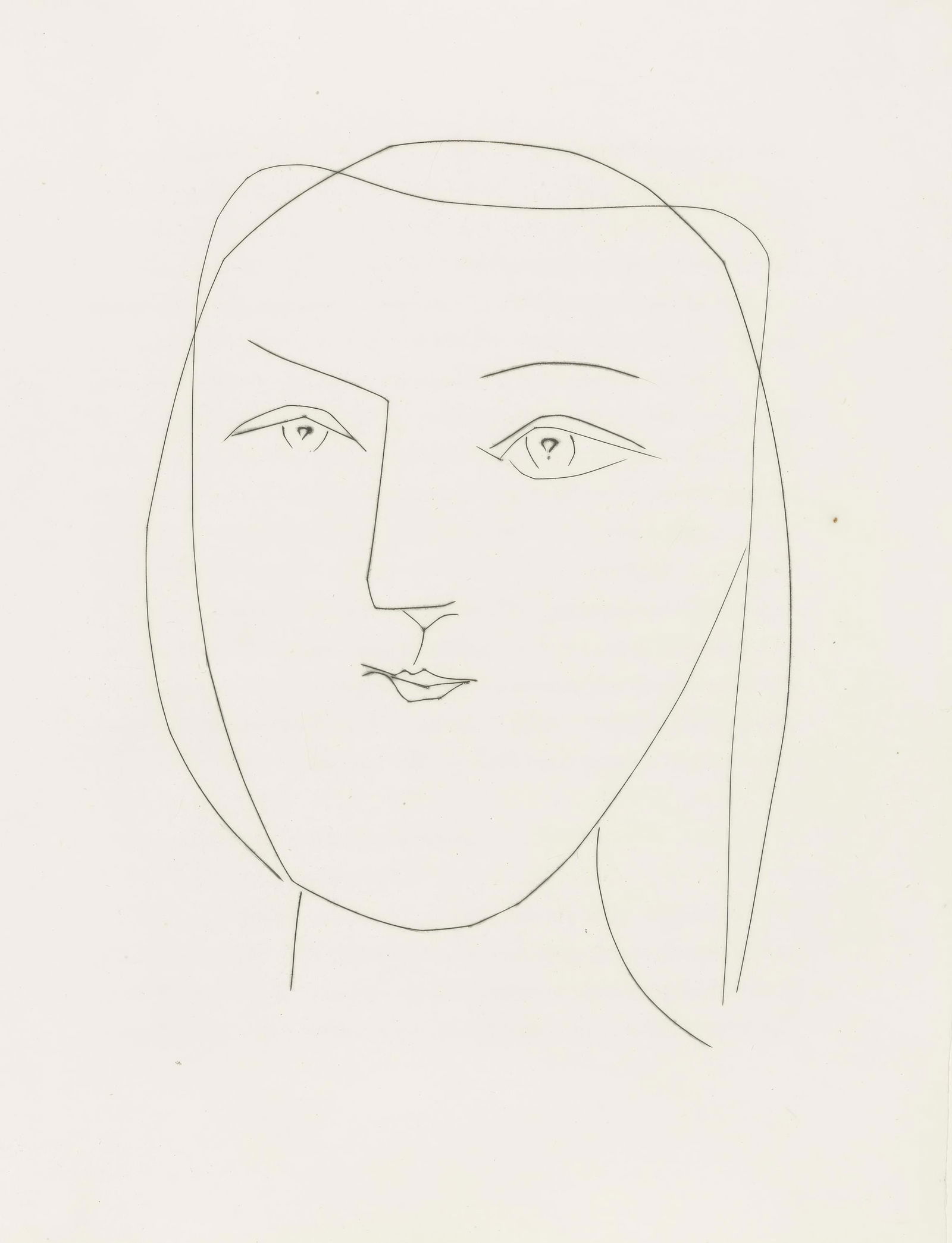 1949 - Pablo Picasso - Untitled - from Carmen - Engraving: 1949 - Pablo Picasso - Untitled - from Carmen - Engraving Experience the masterful stroke of Pablo Picasso with his 1949 engraving, Sans titre (Untitled), from the iconic folio Picasso, Carmen. This e