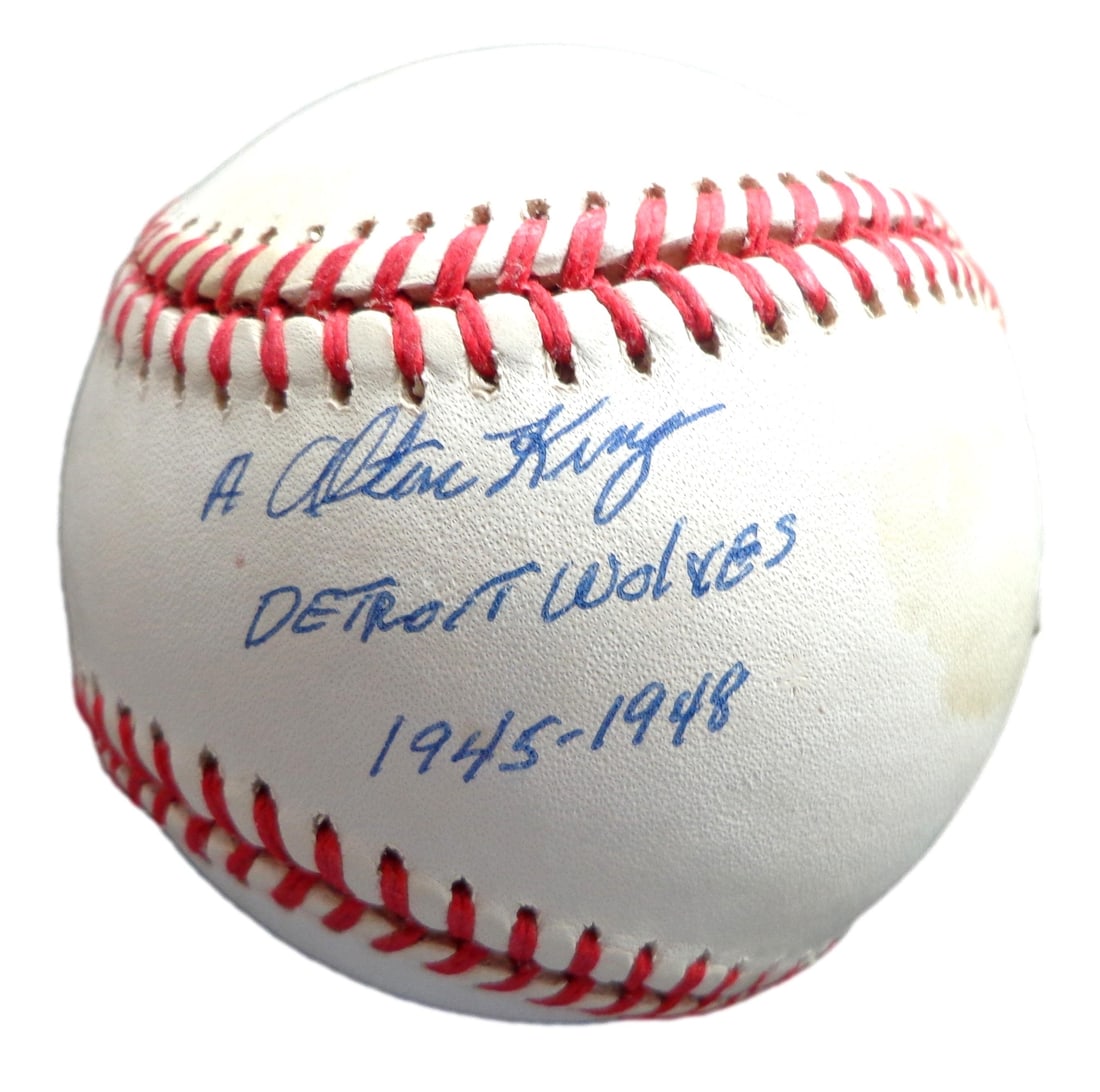 Alton King Signed & Inscribed Negro League Detroit Wolves Baseball (PSA/ DNA): Alton King Signed & Inscribed Negro League Detroit Wolves Baseball (PSA/ DNA) Get ready to step up your baseball memorabilia collection with this rare and unique Alton King signed & inscribed Detroit
