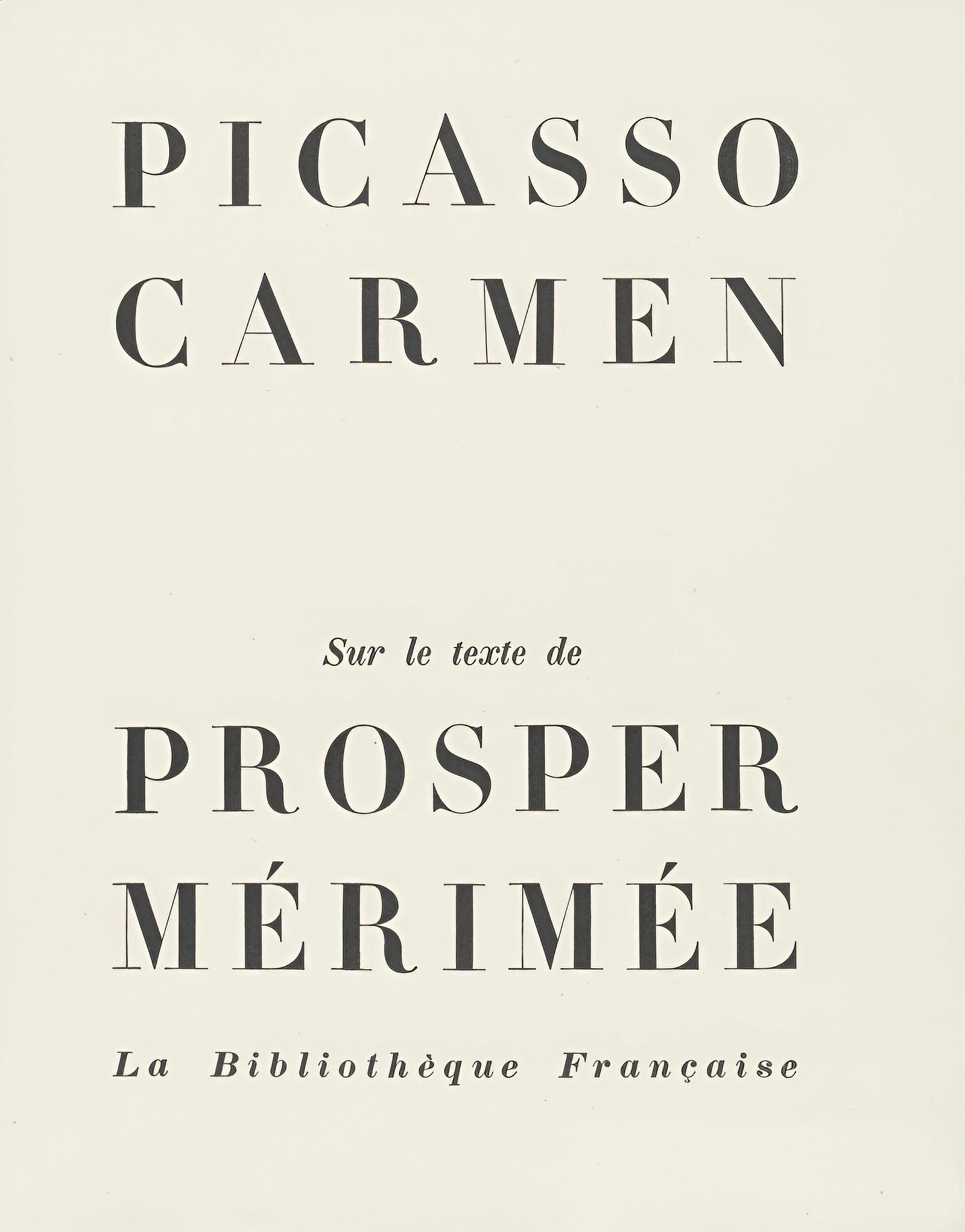 1949 - Pablo Picasso - Untitled - from Carmen - Engraving - 5