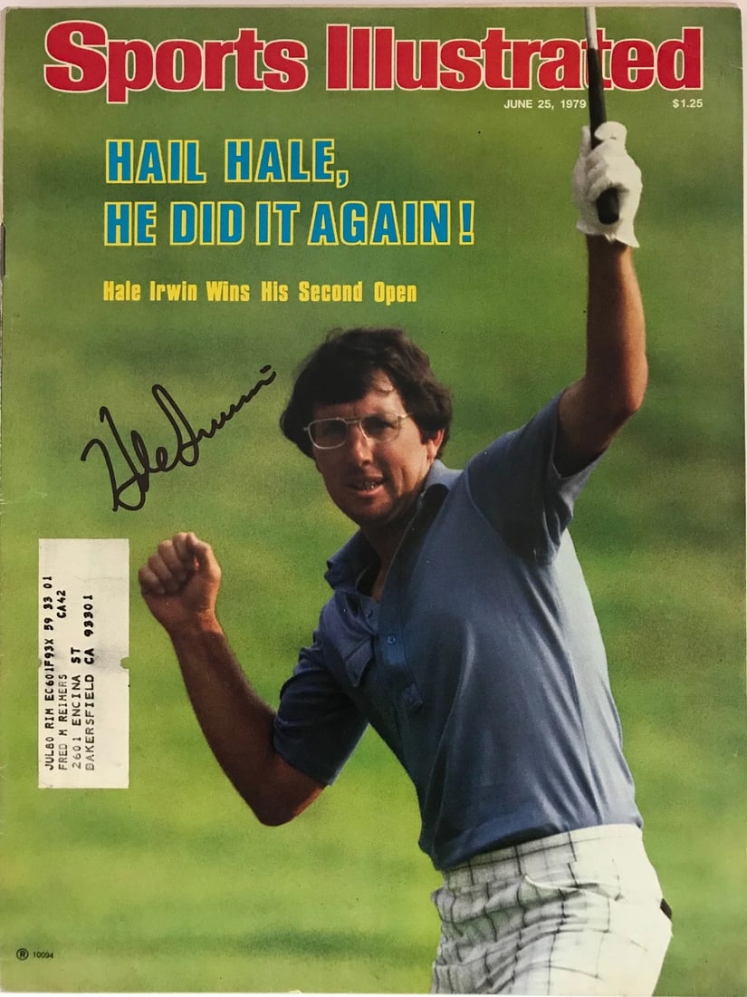 Hale Irwin Signed Sports Illustrated - June 25, 1979: Hale Irwin Signed Sports Illustrated - June 25, 1979 Get ready to relive the glory days of golf with this rare and iconic issue of Sports Illustrated featuring Hale Irwin, signed in black sharpie acro