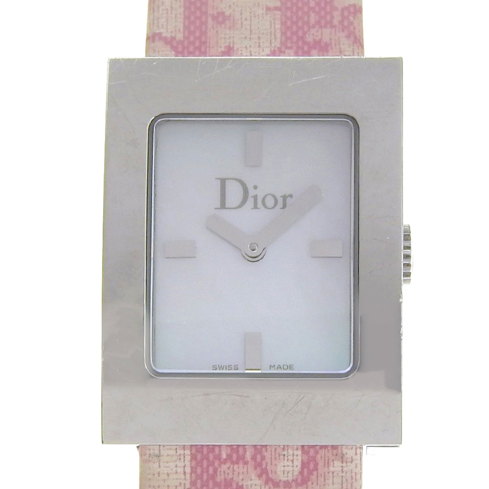 Wristwatch Christian Dior: Wristwatch Christian Dior A stunning Christian Dior wristwatch, this 19mm stainless steel timepiece boasts a sleek white dial and elegant leather strap, perfect for adding a touch of sophistication to