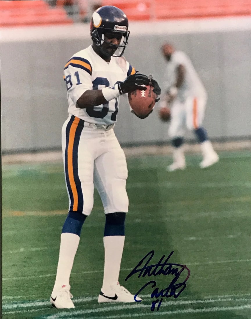 Vikings Anthony Carter Autographed 8x10 Photo Minnesota (1 of 1)