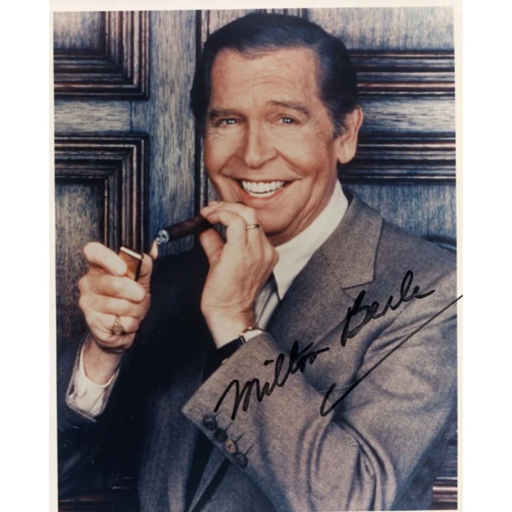 Photo Milton Berle Autographed 8x10: Photo Milton Berle Autographed 8x10 Get ready to own a piece of television history with this rare and authentic Milton Berle autographed 8x10 photo, signed in black sharpie by the legendary comedian h