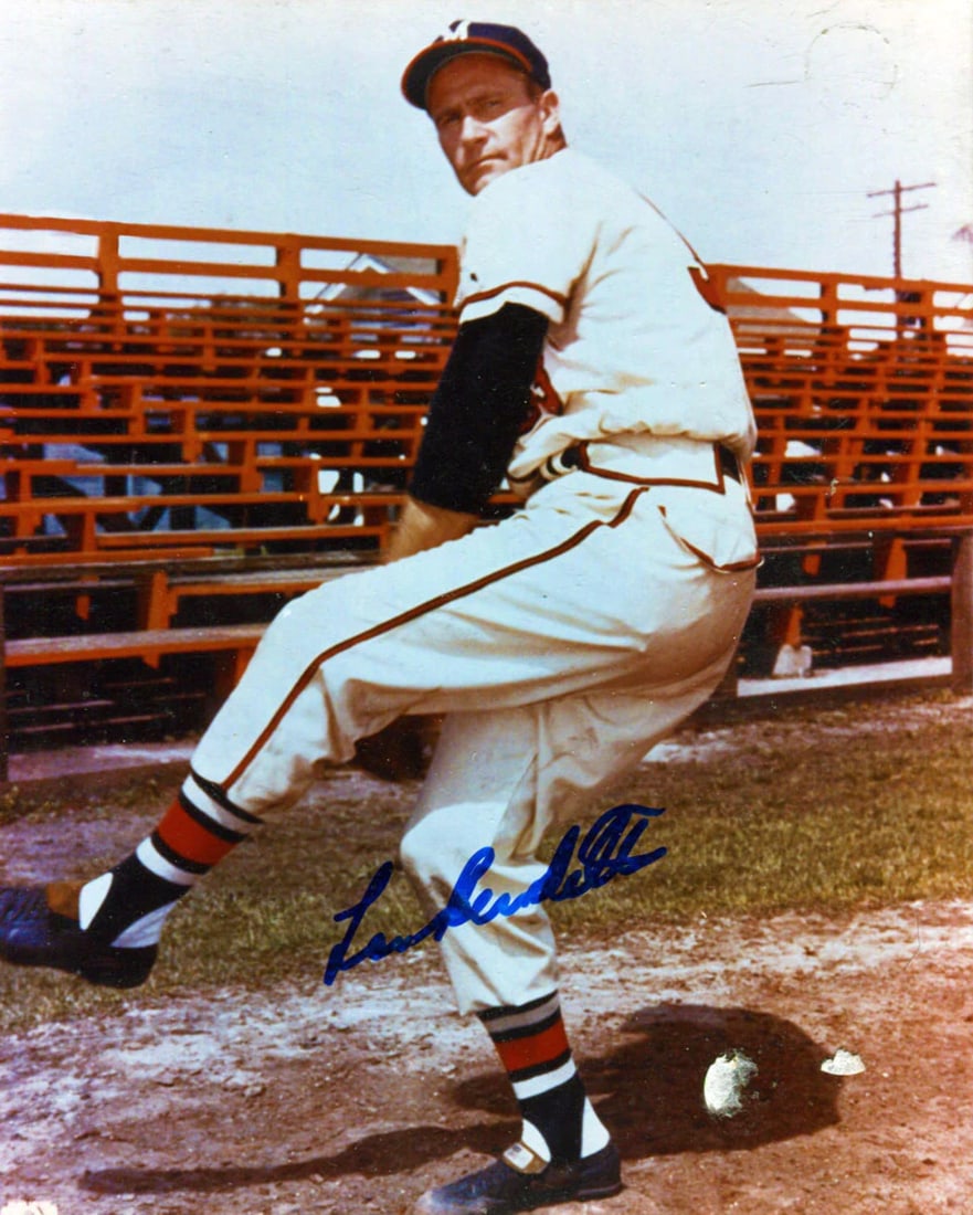 Photo Lew Berdette Autographed 8x10: Photo Lew Berdette Autographed 8x10 Get ready to own a piece of baseball history with this autographed 8x10 photo of Lew Berdette, signed in blue ink and verified by a Certificate of Authenticity (COA