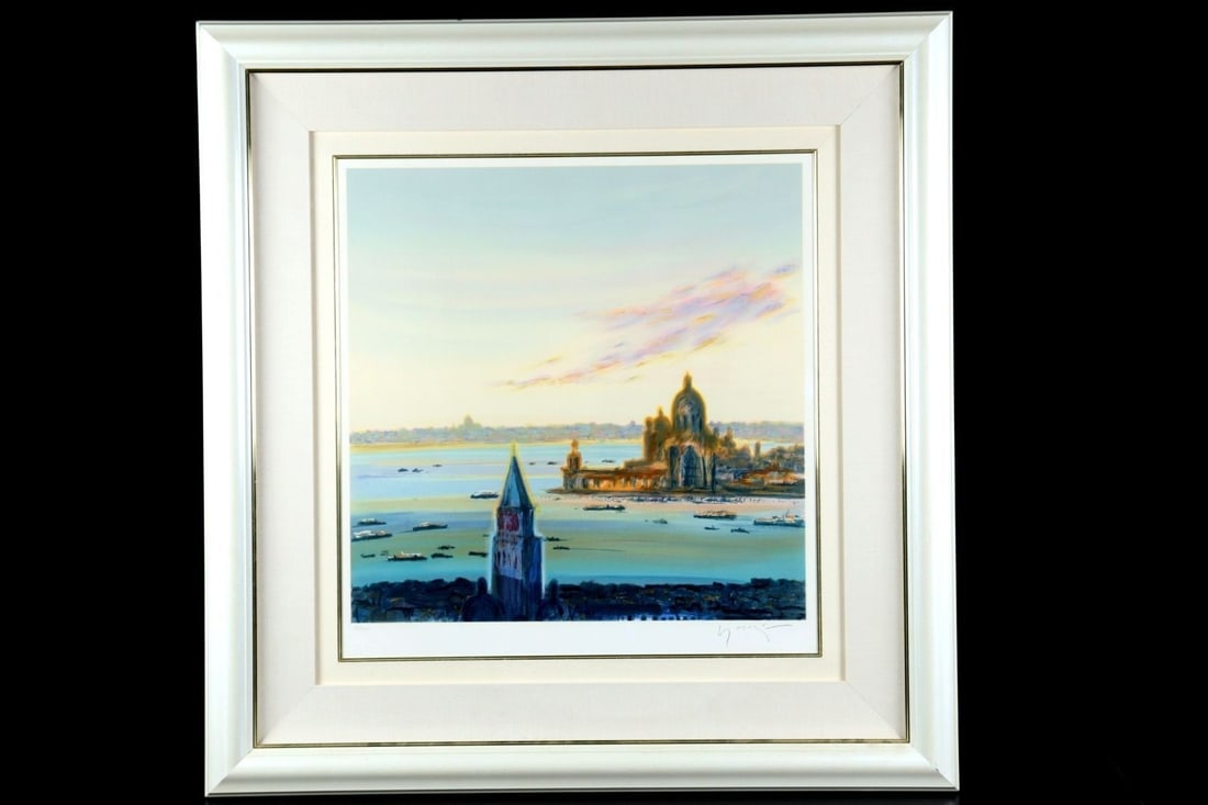 Hiro Yamagata - Venice Silkscreen Art - Signed Limited Edition (22/ 200): Hiro Yamagata - Venice Silkscreen Art - Signed Limited Edition (22/ 200) Experience the vibrant world of Hiro Yamagata's Venice, captured in stunning silkscreen art. This limited edition print, signed