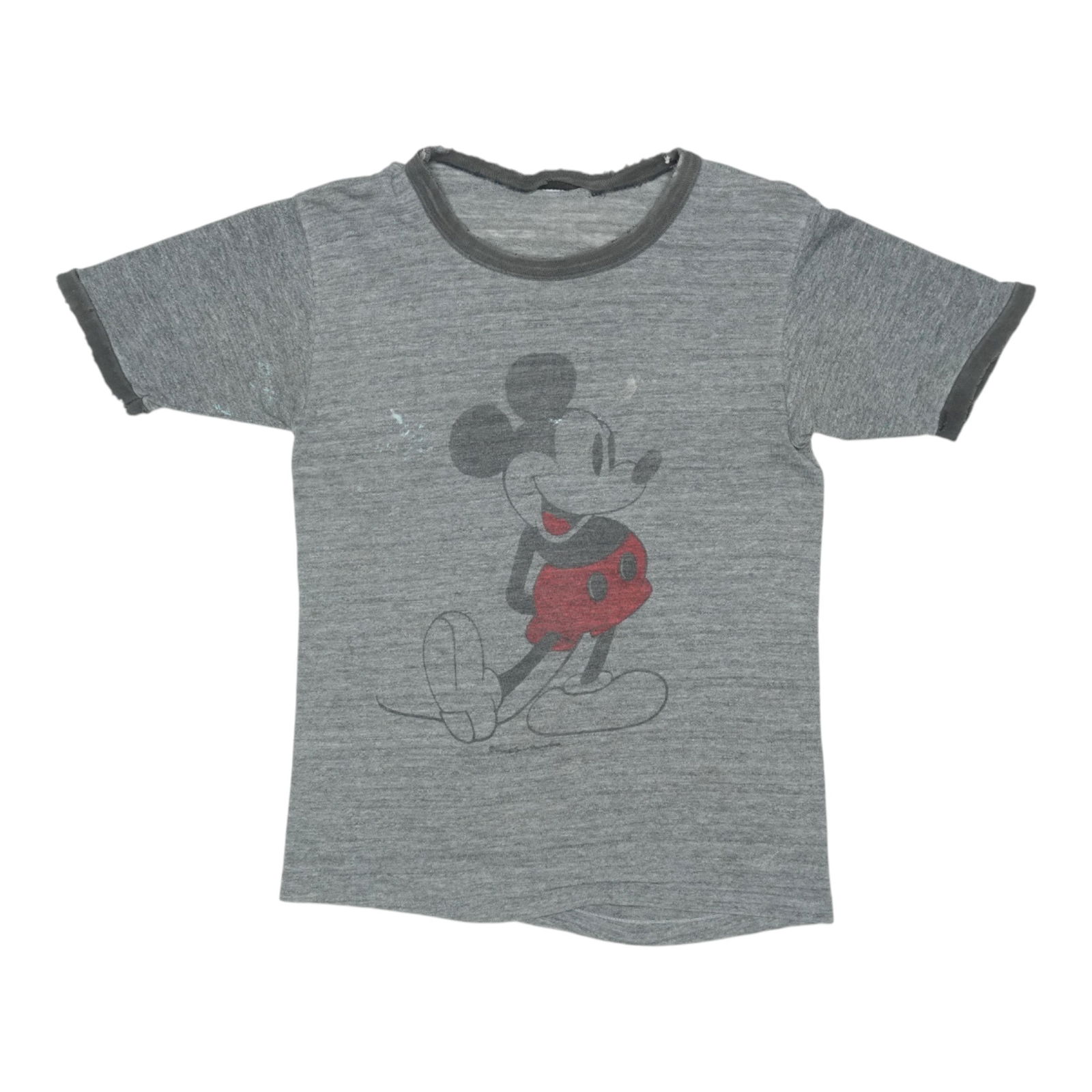 Shirt 1980s Mickey Mouse Disney: Shirt 1980s Mickey Mouse Disney Score the ultimate retro look with this vintage 1980s Mickey Mouse Disney shirt! Made from a blend of materials, this original vintage tee boasts a grey color and class