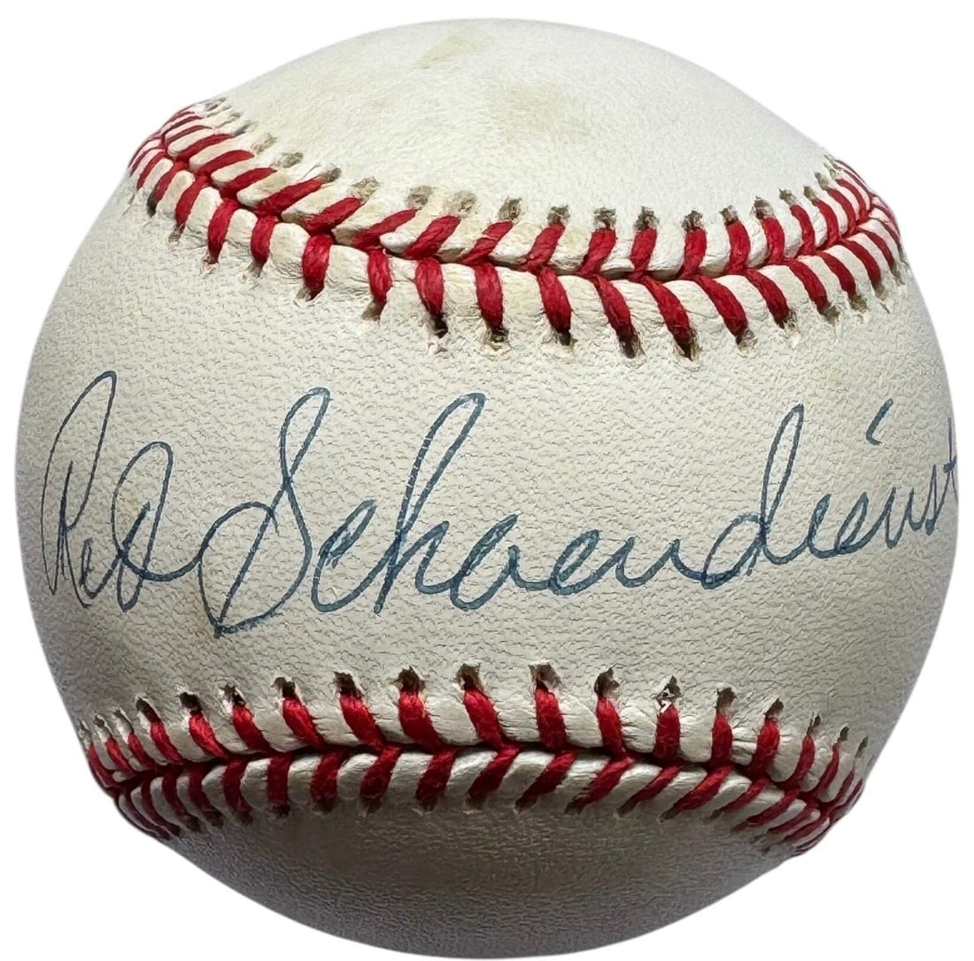 (JSA) Red Schoendienst Autographed Official National League Baseball: (JSA) Red Schoendienst Autographed Official National League Baseball Get ready to own a piece of baseball history with the autographed official National League Baseball signed by legendary Red Schoend