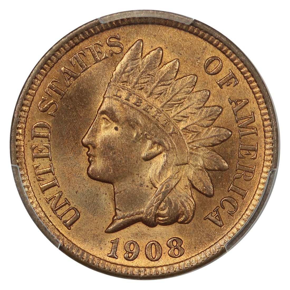 1908-S Indian Cent MS65RD (PCGS) - 3