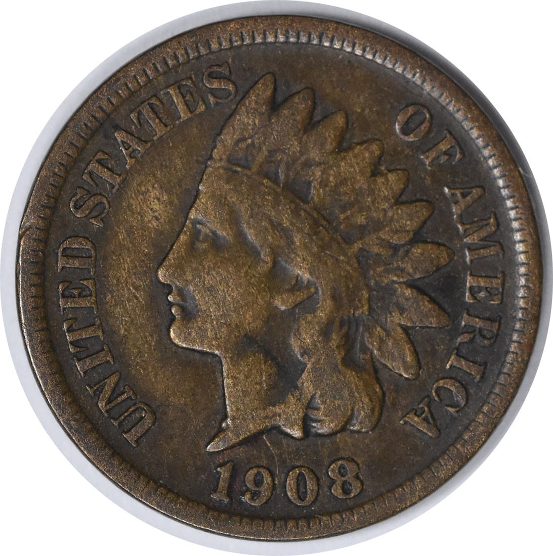 Uncertified 1908-S Indian Cent F: Uncertified 1908-S Indian Cent F A rare and historic find, this 1908-S Indian Cent is one of the earliest circulated examples from the San Francisco Mint. With its distinctive Indian Head design and c