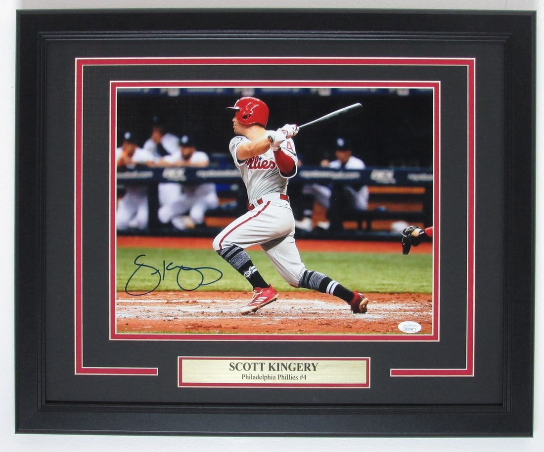 500045 Scott Kingery Philadelphia Phillies Signed 11x14 Photo Framed JSA: 500045 Scott Kingery Philadelphia Phillies Signed 11x14 Photo Framed JSA Get ready to show off your Phillies pride with an authentic 500045 Scott Kingery signed photo, authenticated by the trusted JSA