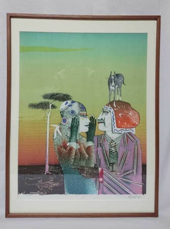 German Paul Wunderlich 1987 Original Lithograph Hand Signed Framed Surrealism: German Paul Wunderlich 1987 Original Lithograph Hand Signed Framed Surrealism A stunning original lithograph by German artist Paul Wunderlich, signed and dated 1987, captures the essence of Modern Sur