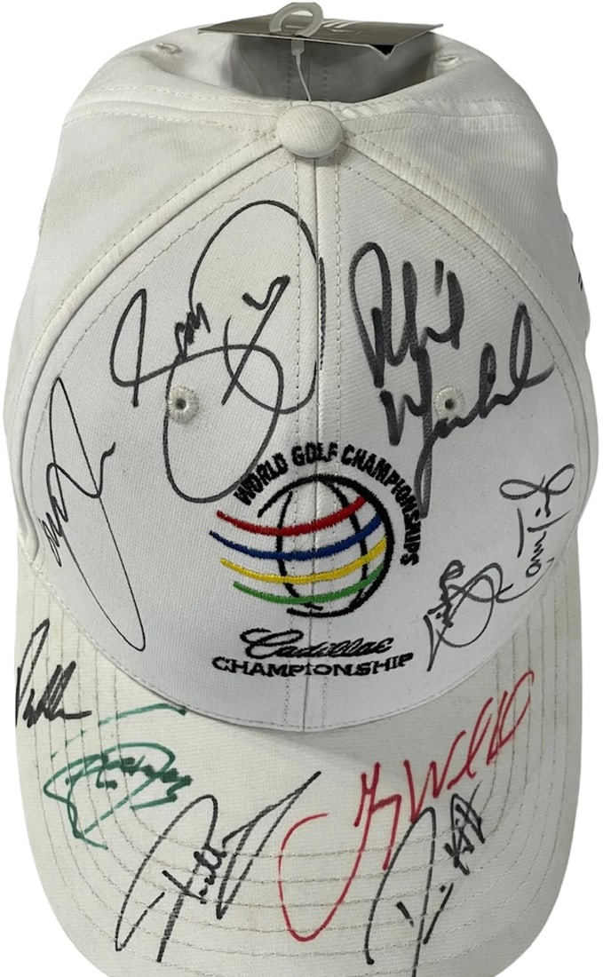 Hat Phil Mickelson & Others Signed World Golf Championships: Hat Phil Mickelson & Others Signed World Golf Championships Get ready to top off your golf game with style! This unique hat has been signed by Phil Mickelson and other notable golfers, making it a mus