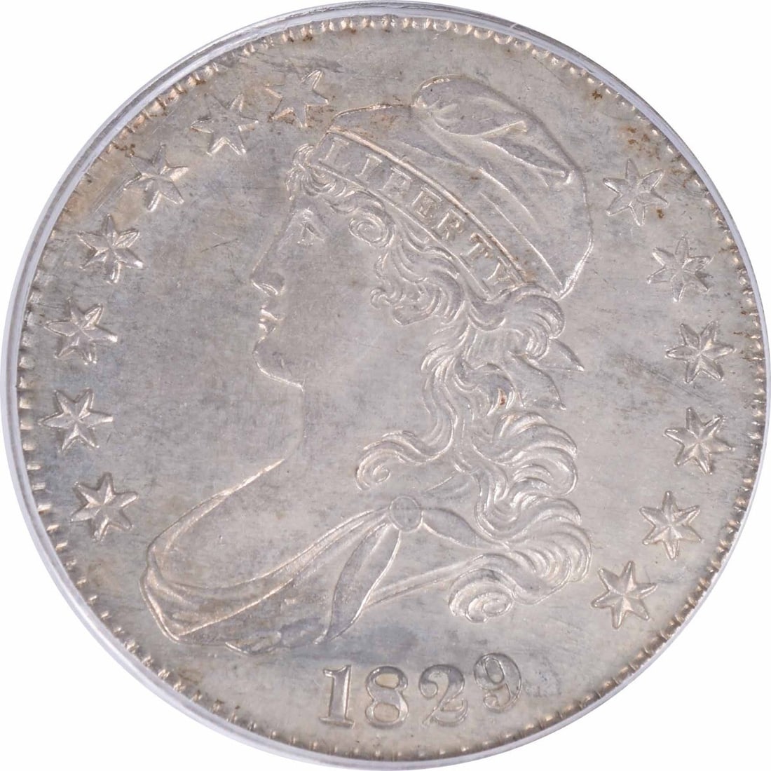 PCGS 1829 Bust Silver Half Dollar AU58 - 3