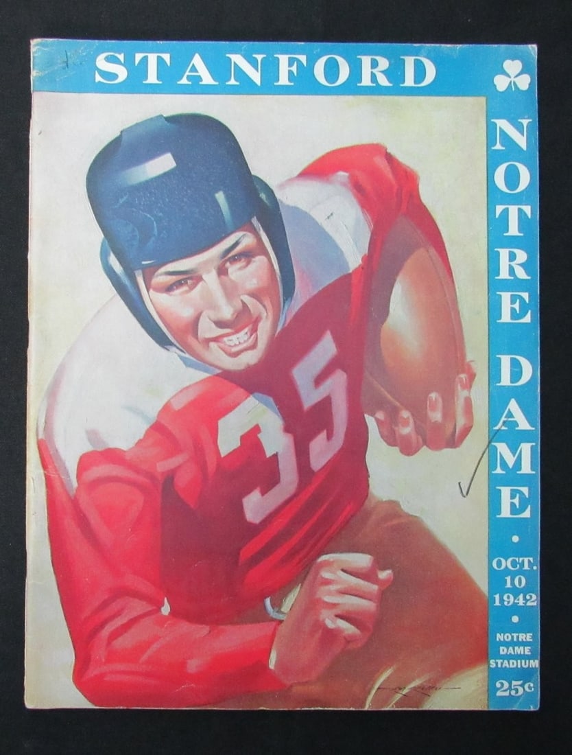 186032 10/ 1942 Stanford vs. Notre Dame College Program (1 of 4)