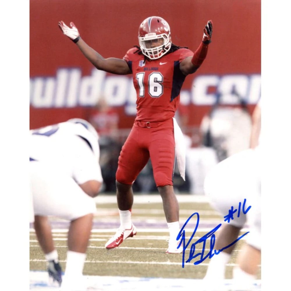 Photo Phillip Thomas Autographed 8x10: Photo Phillip Thomas Autographed 8x10 Get ready to energize your space with the excitement of Phillip Thomas, captured in action! This authentic 8x10 photo is signed by the athlete himself in blue sha