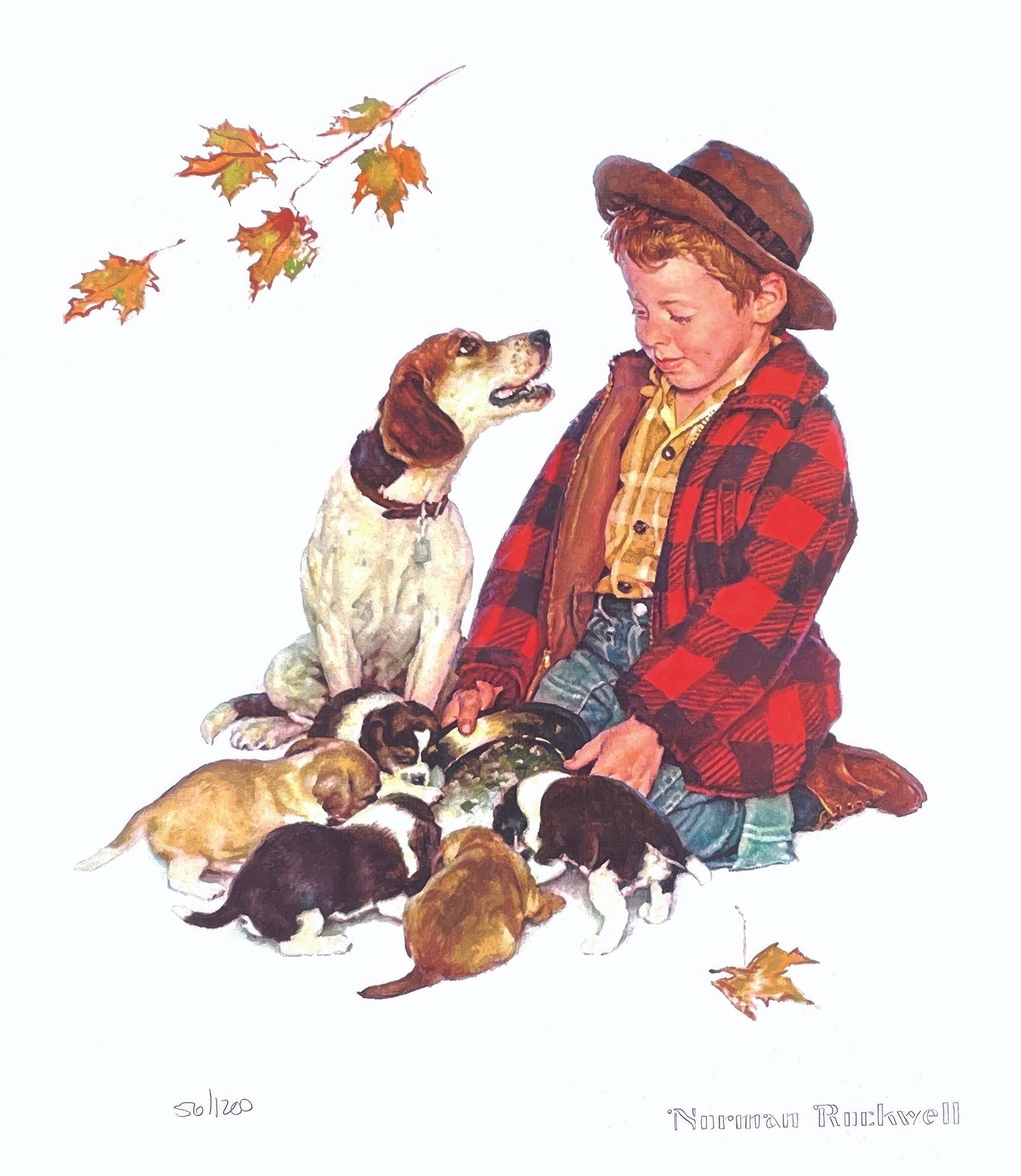1991 - Norman Rockwell - Pride of Parenthood - from The Four Seasons - Offset Lithograph: 1991 - Norman Rockwell - Pride of Parenthood - from The Four Seasons - Offset Lithograph Experience the timeless charm of Norman Rockwell's iconic lithograph, Pride of Parenthood, from The Four Season