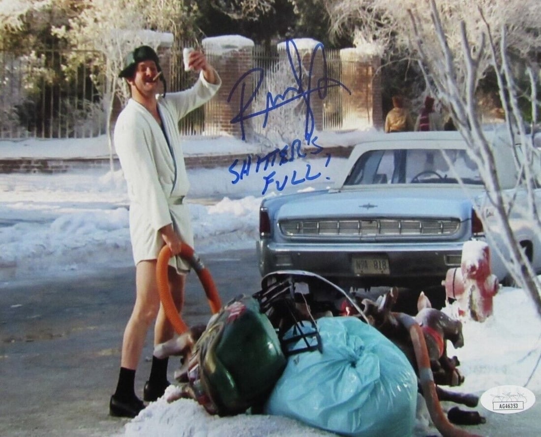 165377 Randy Quaid "Christmas Vacation" Signed/ Inscribed 8x10 Photo JSA: 165377 Randy Quaid "Christmas Vacation" Signed/ Inscribed 8x10 Photo JSA Meet the ultimate holiday collectible - a rare 8x10 photo of Randy Quaid from the beloved classic "Christmas Vacation," persona