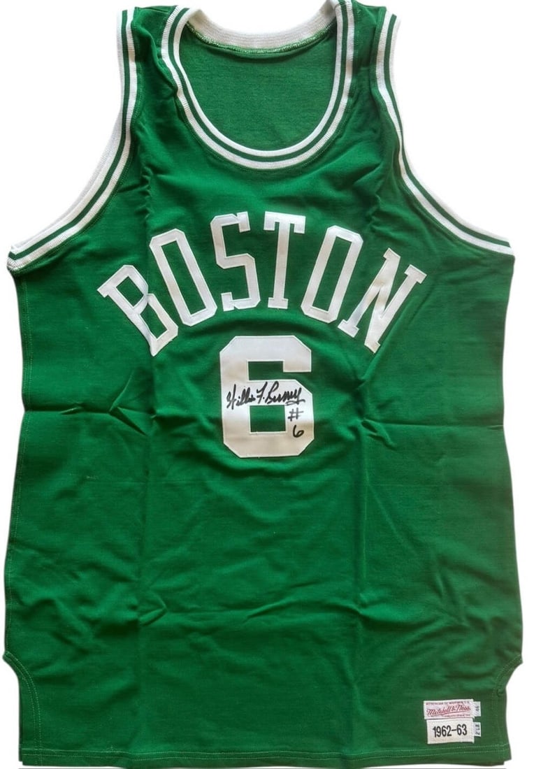 William F. Russell Authentic Boston Celtics Mitchell & Ness Jersey: William F. Russell Authentic Boston Celtics Mitchell & Ness Jersey Get ready to rep the Celtics with an authentic piece of history! This Mitchell & Ness Boston Celtics jersey, signed by NBA legend Wil