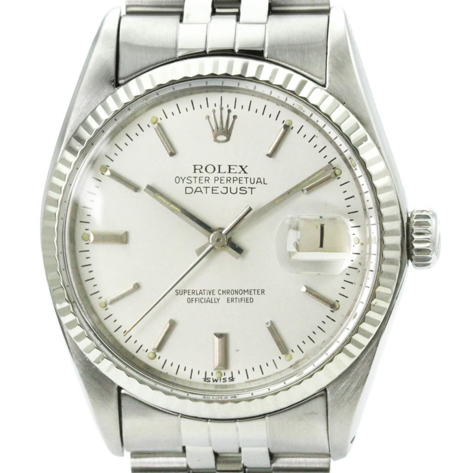 Wristwatch Rolex: Wristwatch Rolex A pre-owned Rolex wristwatch in excellent condition, boasting a sleek 36mm stainless steel case and silver dial, perfect for formal occasions. With its iconic design and durable const