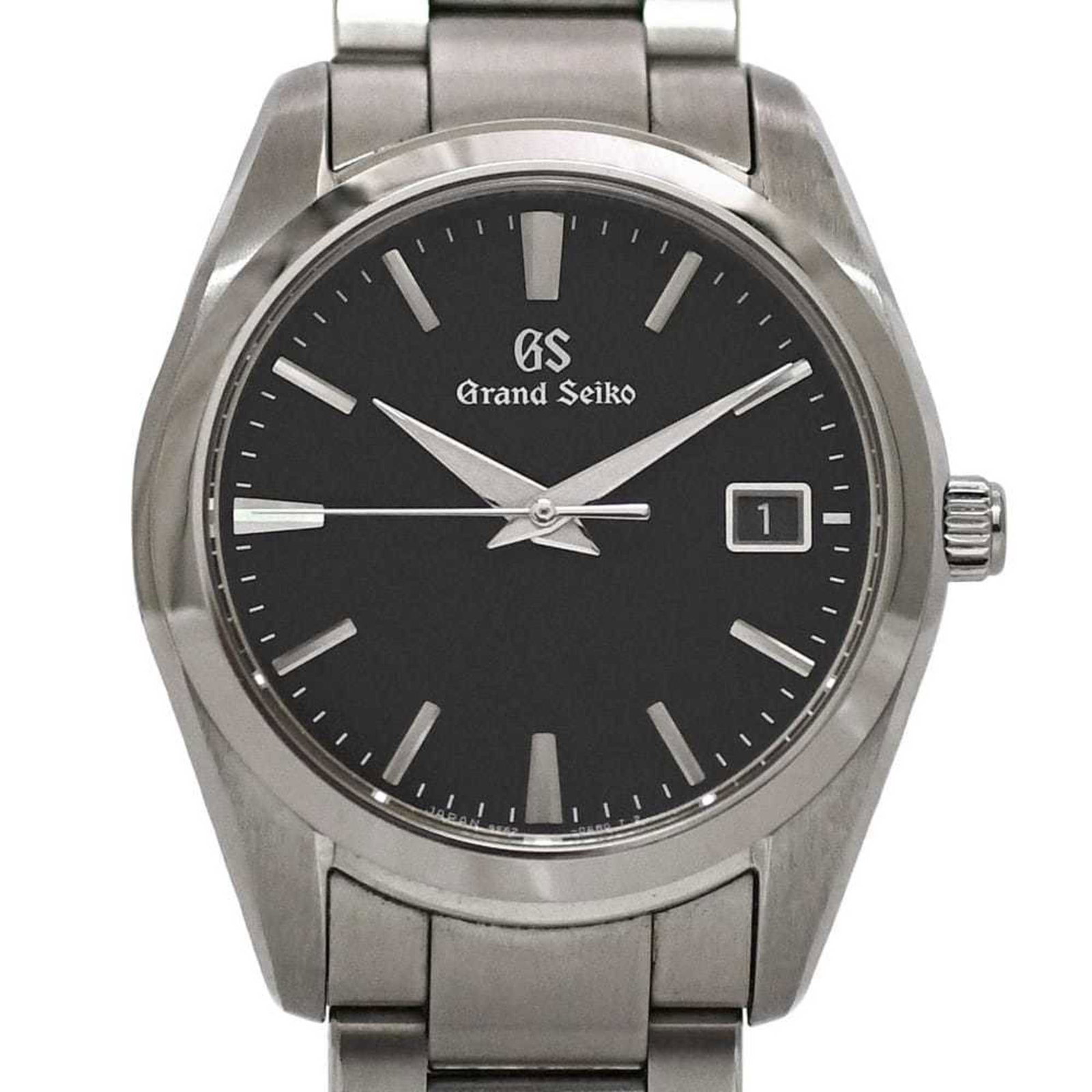 Wristwatch Grand Seiko: Wristwatch Grand Seiko A sleek and sophisticated timepiece, the Grand Seiko wristwatch boasts a 39.6mm stainless steel case and band, perfect for everyday wear. With its black dial and durable constru