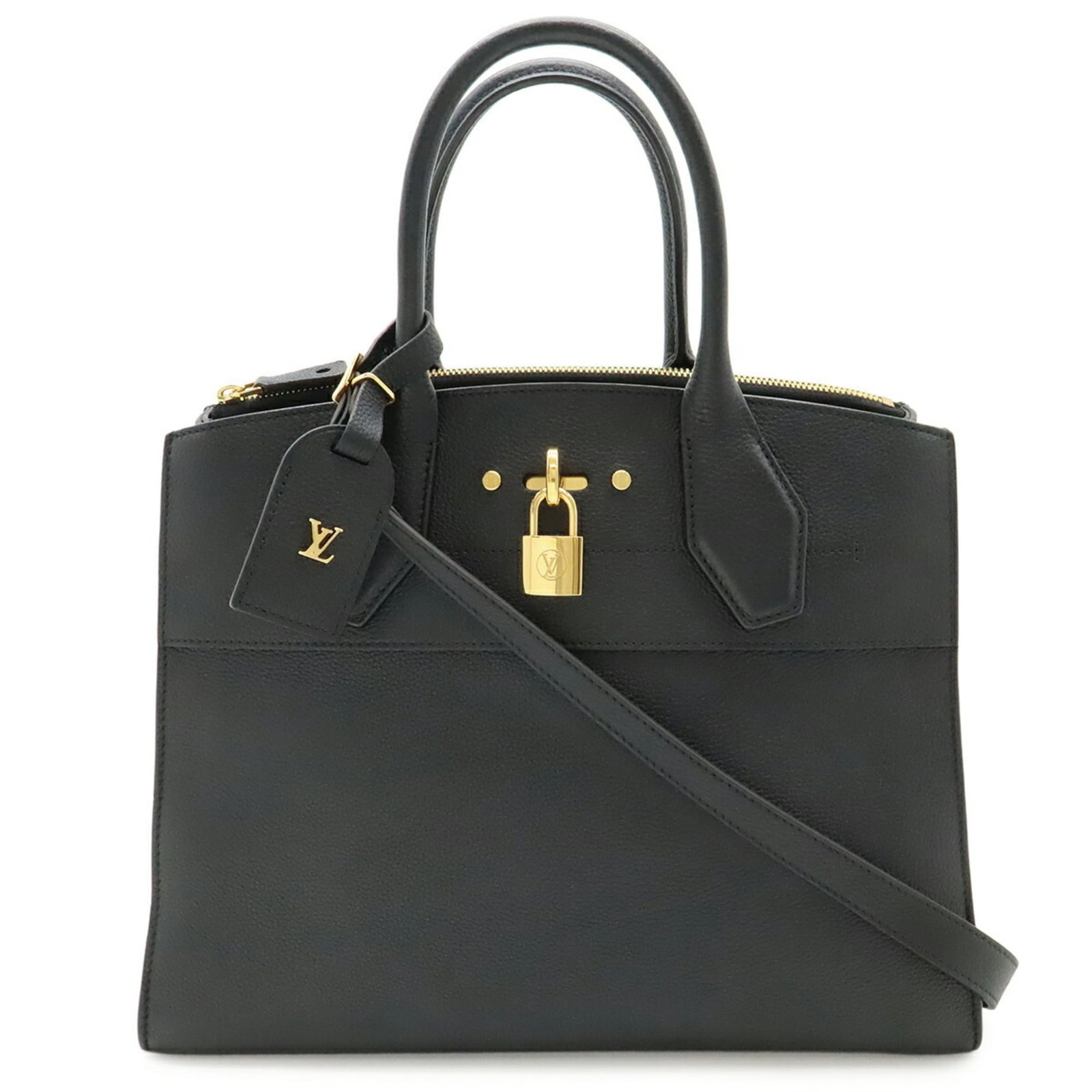 Louis Vuitton is a leather shoulder bag. (1 of 10)