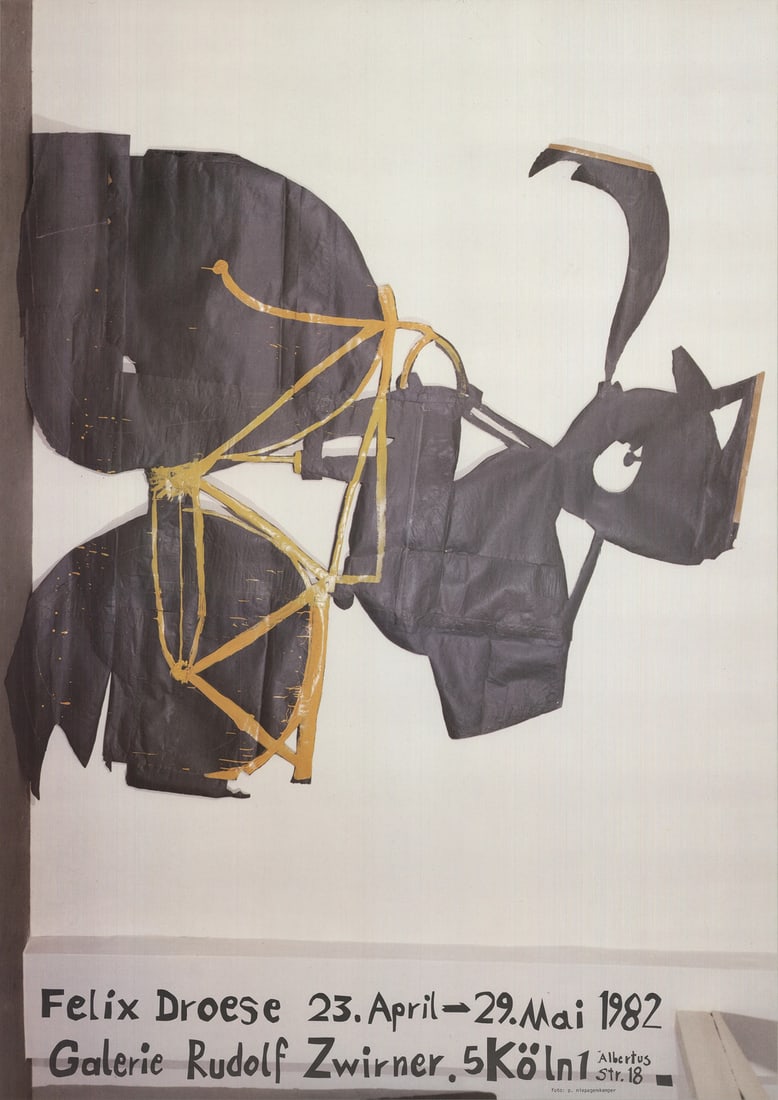 FELIX DROESE Galerie Rudolf Zwirner 33" x 23.5" Offset Lithograph 1982 Contempor (1 of 15)