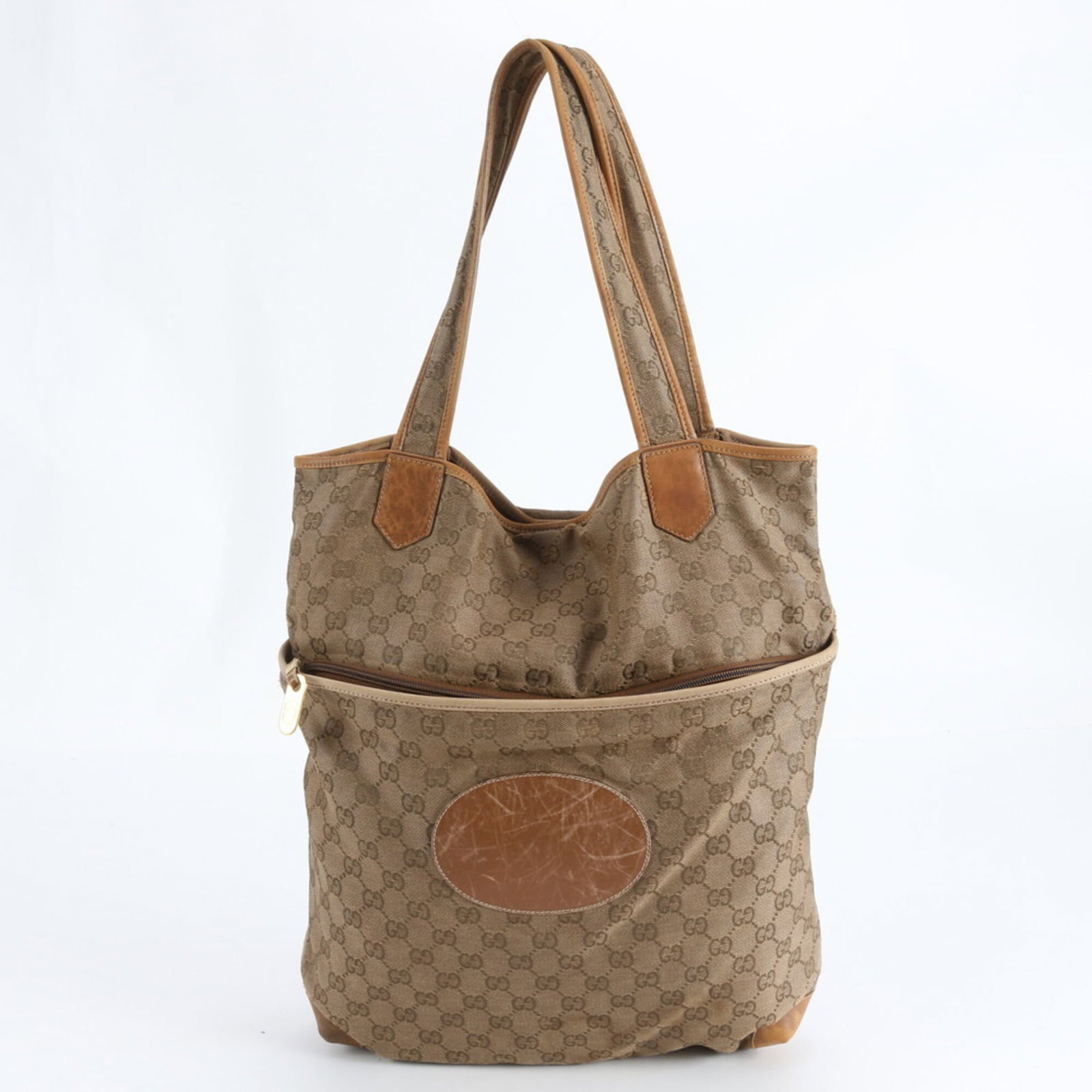 Gucci Leather Canvas Tote Bag (1 of 13)