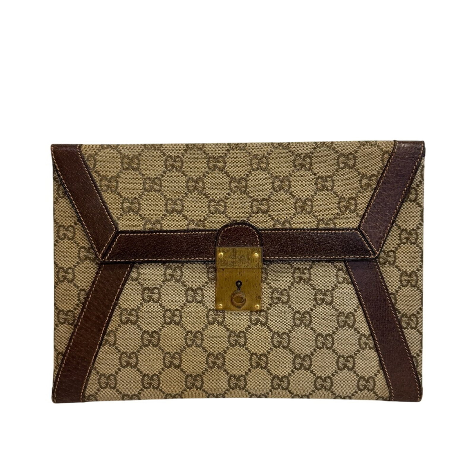 Gucci Clutch Bag, Pouch Canvas, Leather (1 of 9)