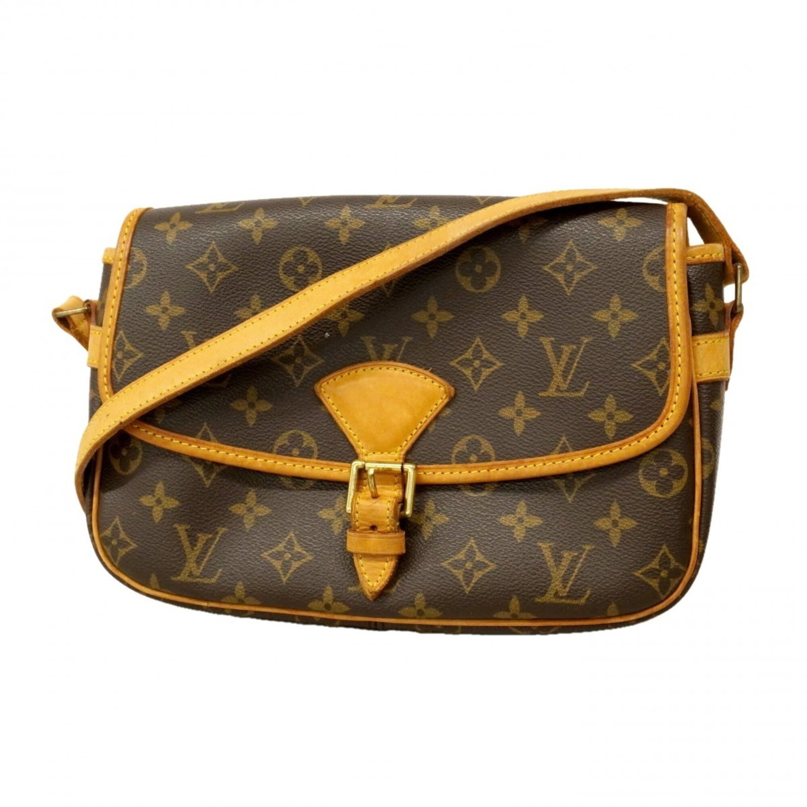 Louis Vuitton is a shoulder bag.: Louis Vuitton is a shoulder bag. A timeless piece from the iconic Louis Vuitton brand, this brown shoulder bag boasts classic LV monogramming and a sturdy design that exudes sophistication. With its
