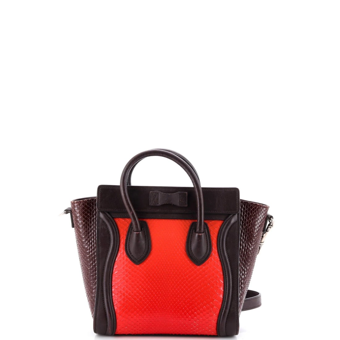 Celine Python Luggage Bag Leather Nano - 3