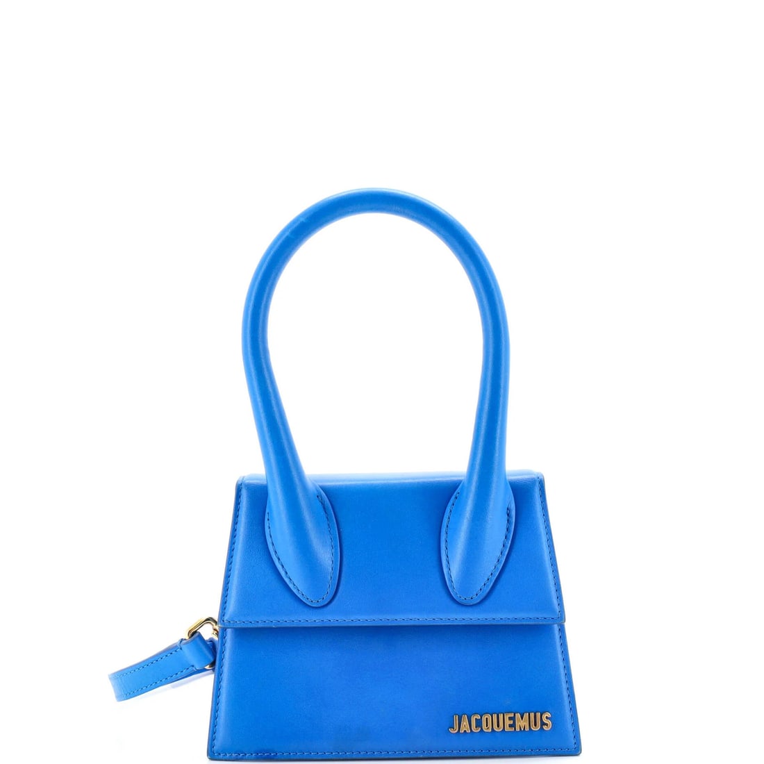 Jacquemus Le Chiquito Moyen Bag Leather Moyen: Jacquemus Le Chiquito Moyen Bag Leather Moyen The Jacquemus Le Chiquito Moyen Bag is a stunning, blue leather tote with a timeless design that exudes effortless chic. Its neutral interior and gold