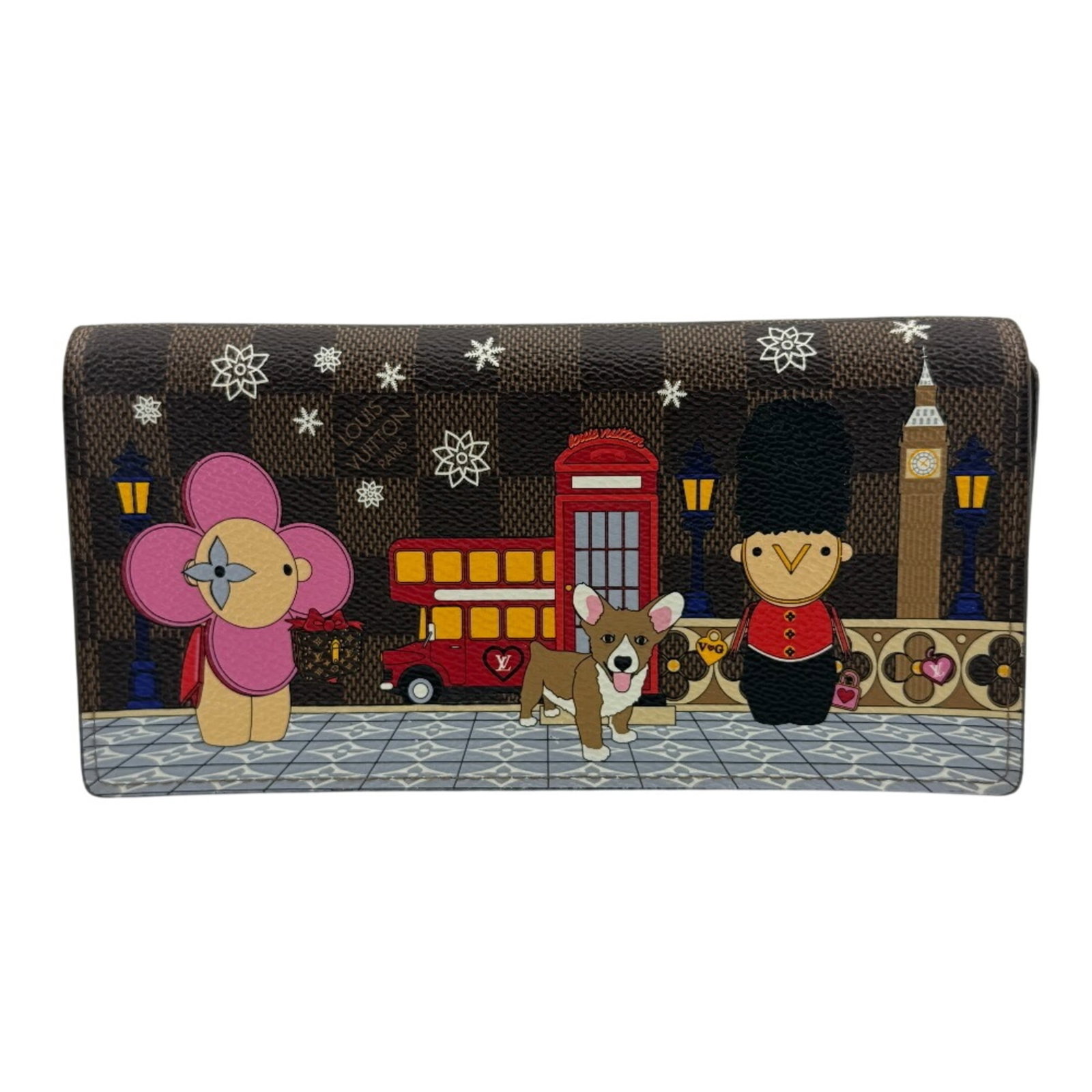 Louis Vuitton leather long bi-fold wallet: Louis Vuitton leather long bi-fold wallet A luxurious Louis Vuitton bi-fold wallet in rich brown leather, perfect for adding a touch of sophistication to your daily essentials. With its classic