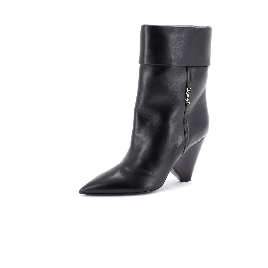 Women's Niki Leather Ankle Boots Saint Laurent: Women's Niki Leather Ankle Boots Saint Laurent Elevate your shoe game with the iconic Saint Laurent Women's Niki Ankle Boots, crafted from rich black leather that exudes sophistication and style. With