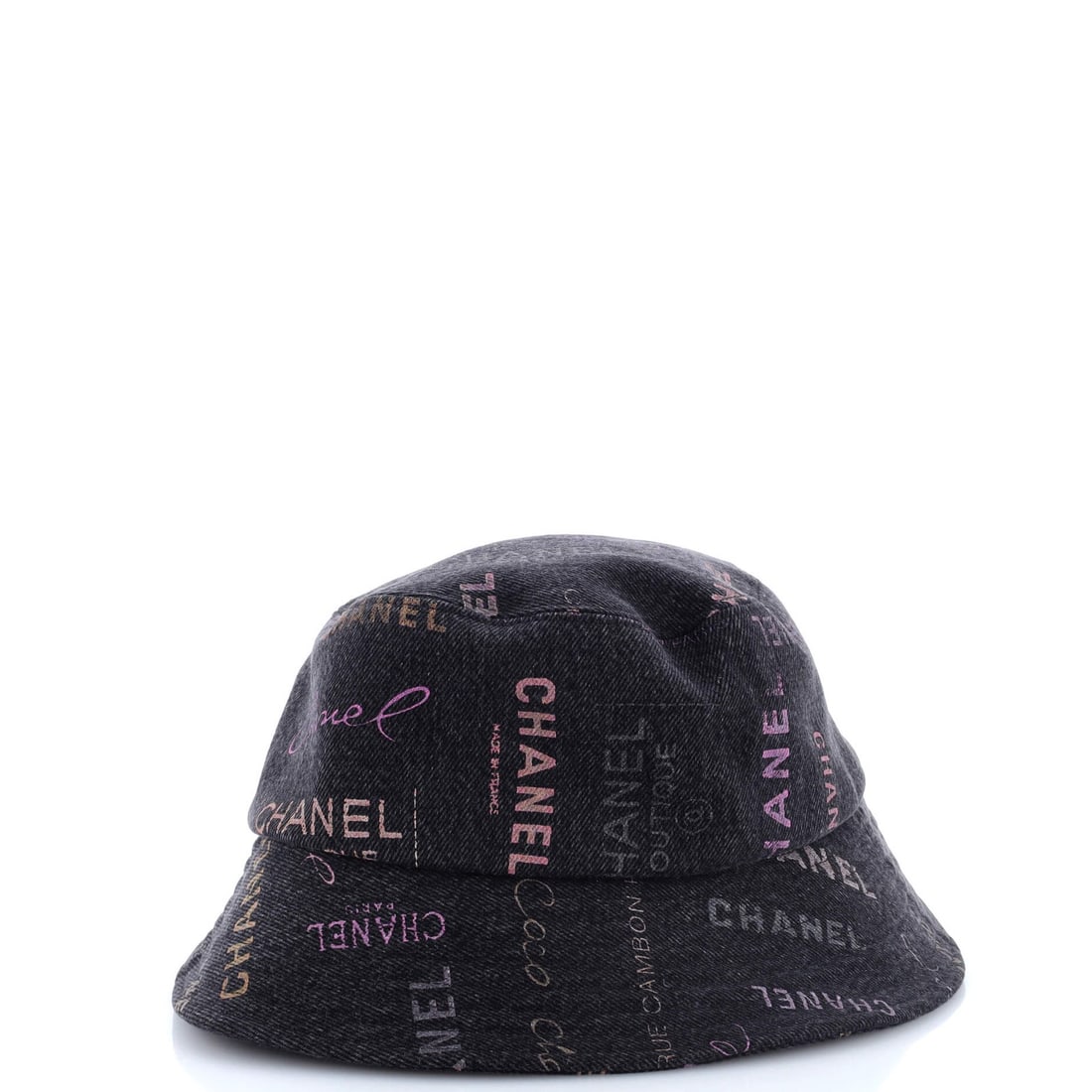 Chanel Logo Printed Denim Bucket Hat Mood (1 of 4)