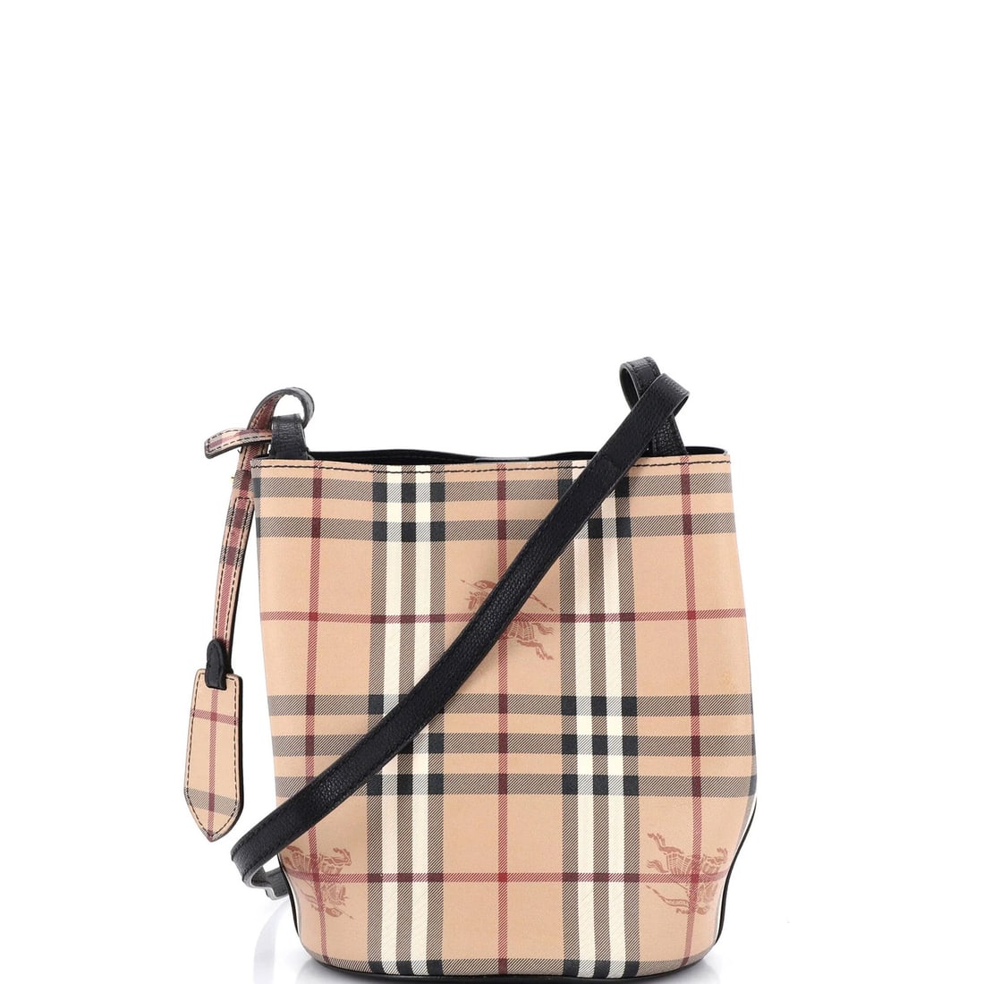Burberry Lorne Small Coated Haymarket Canvas Bucket Bag (1 of 7)