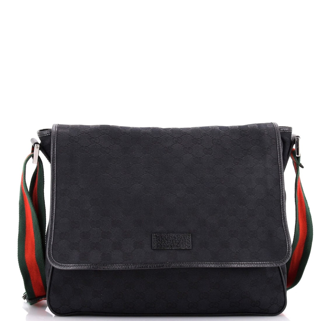 Gucci Web Strap Flap Messenger GG Canvas Medium (1 of 6)
