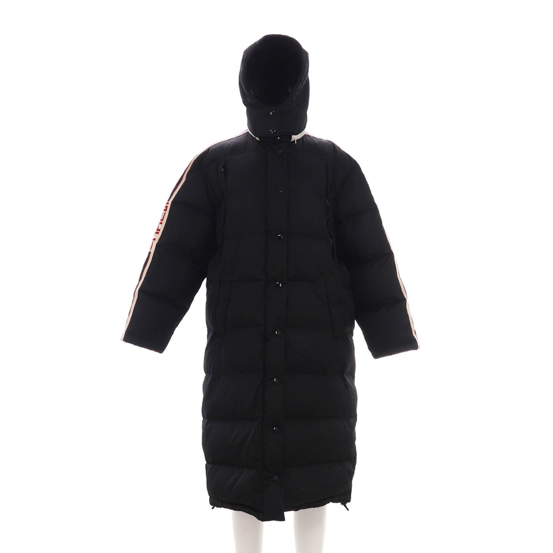 Gucci Women's Long Quilted Jacket with Detachable Hood and Logo. (1 of 4)