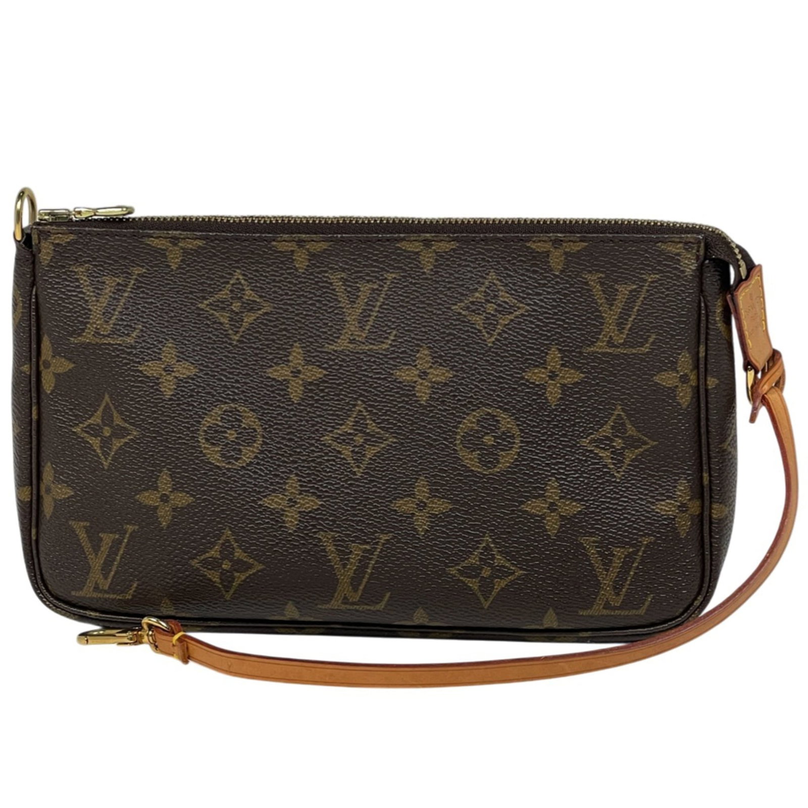 Louis Vuitton Monogram Pouch: Louis Vuitton Monogram Pouch A timeless piece from the iconic Louis Vuitton brand, this monogrammed pouch is a stylish and practical accessory for everyday use. With its classic brown color and signat