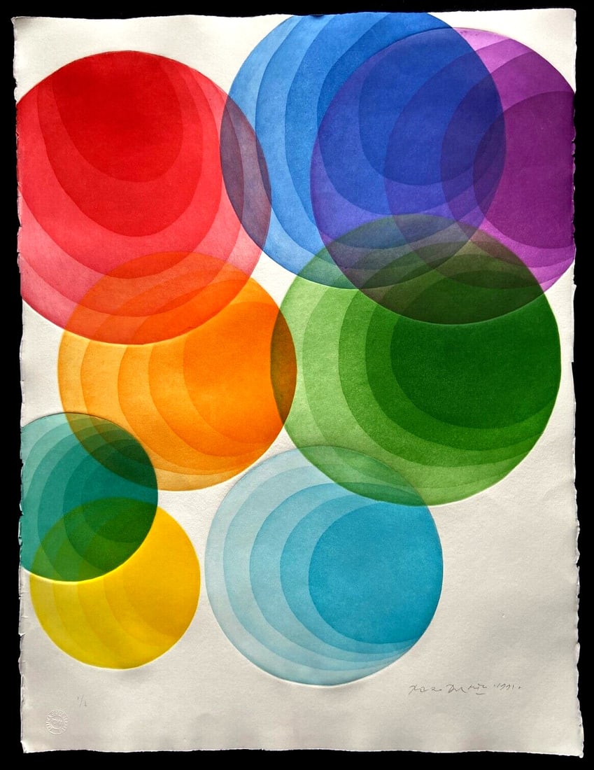 Piero Dorazio 'United Europe-Italy' Aquatint 58X76 (1 of 9)