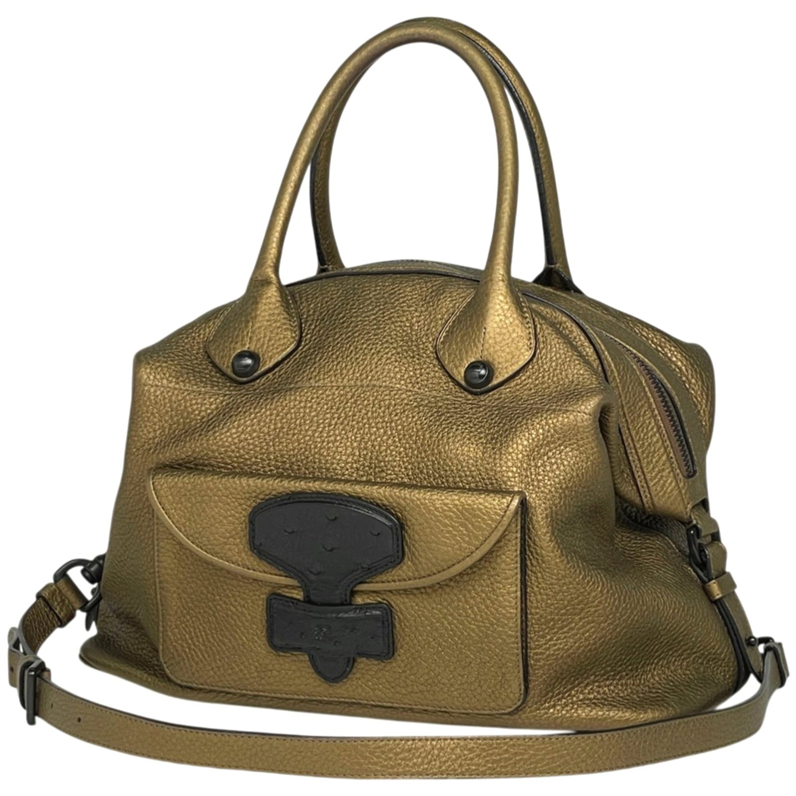 Loewe leather shoulder bag: Loewe leather shoulder bag A luxurious gold leather shoulder bag from renowned brand Loewe, boasting timeless elegance and sophistication with its classic design. With its premium quality leather and