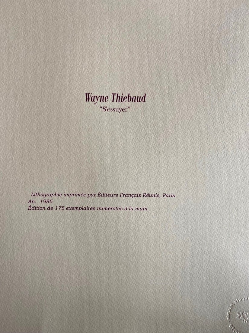 Wayne Thiebaud lithograph numbered - 8