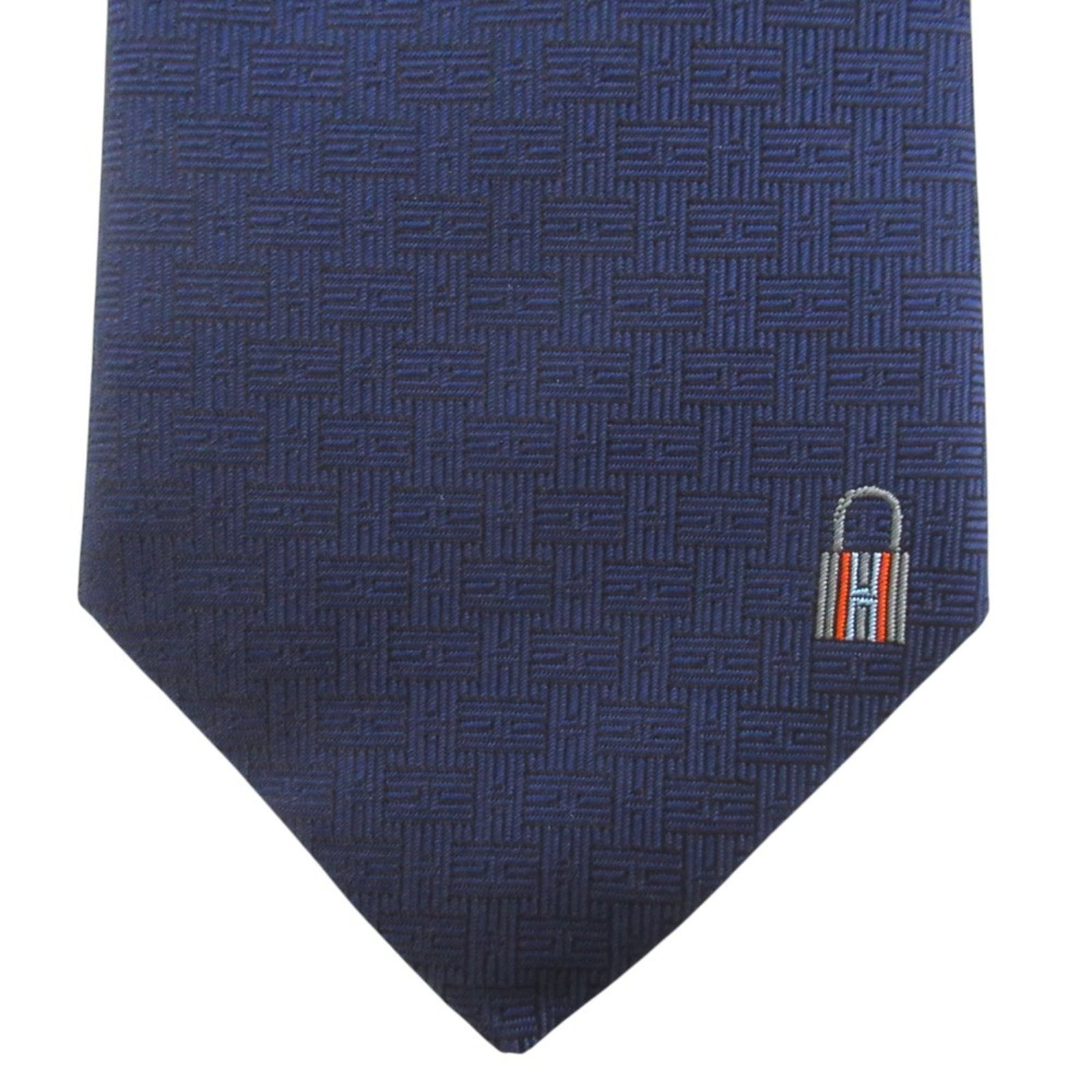 Hermes Cravat: Hermes Cravat A classic accessory for the discerning gentleman, this navy blue Hermes cravat boasts timeless elegance with its 145.5cm length and slim 7cm width. Made from high-quality materials, it a