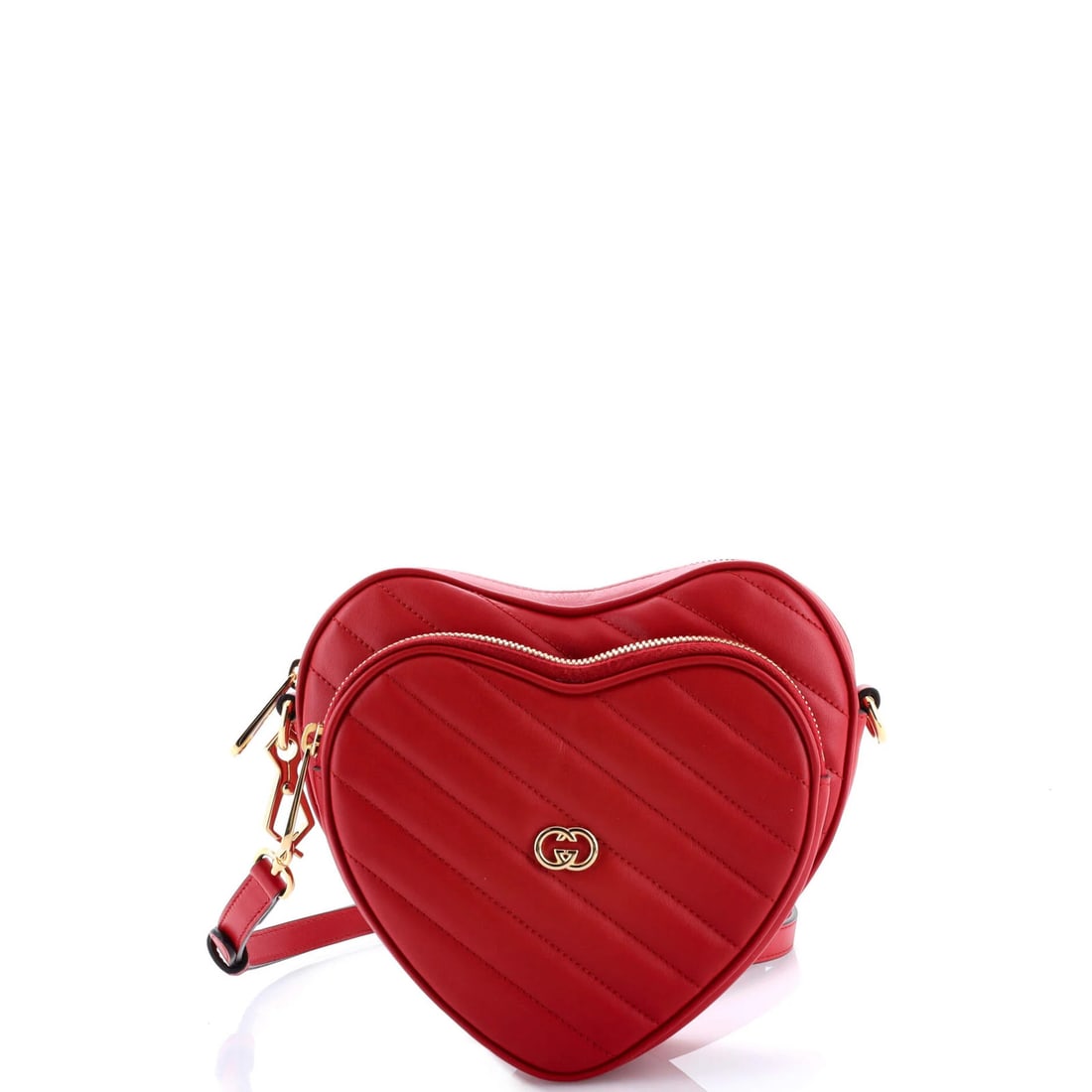 Gucci Interlocking G Heart Leather Quilted Mini Bag Shoulder (1 of 5)