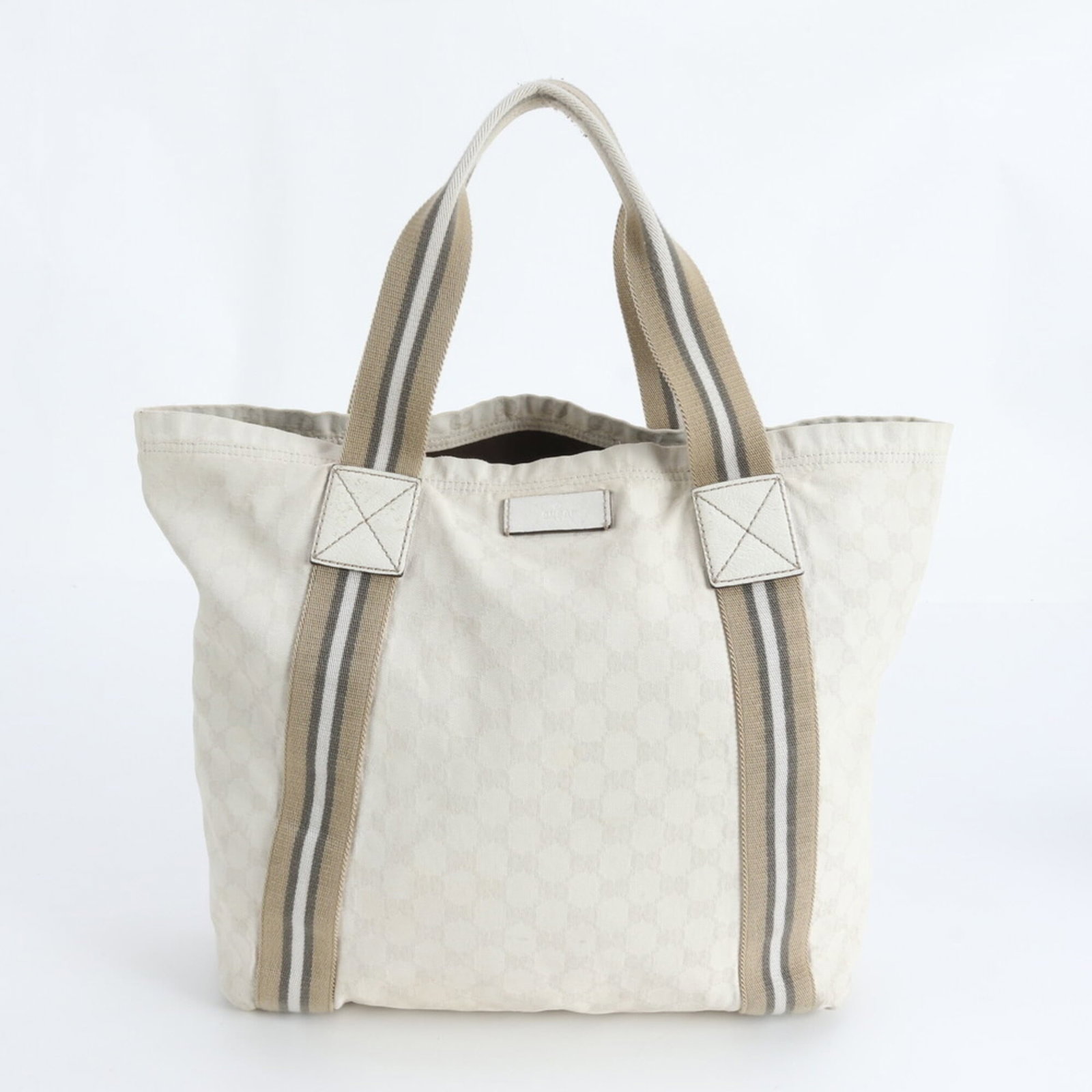 Gucci leather canvas tote bag (1 of 9)