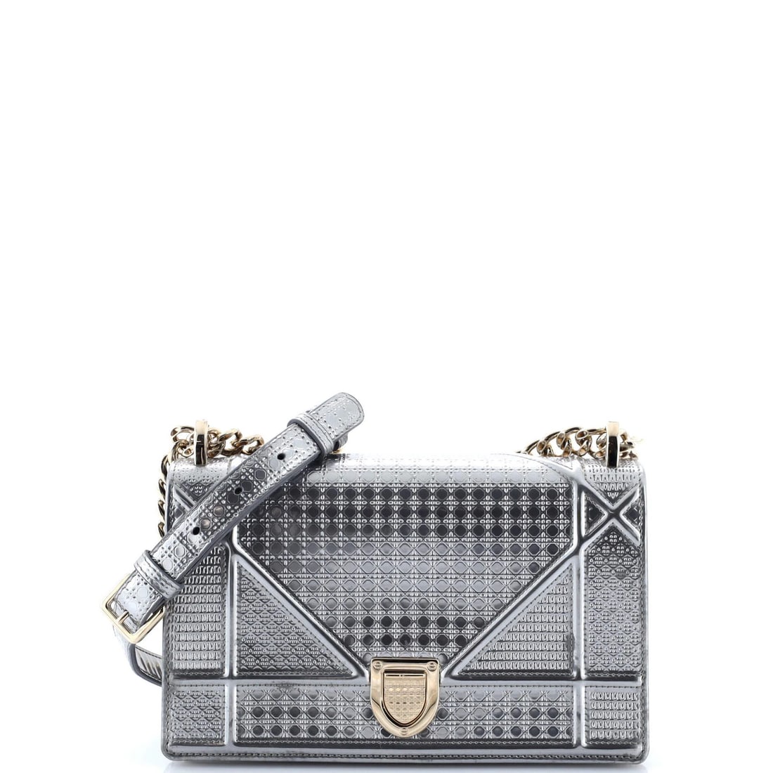 Christian Dior Small Calfskin Flap Embossed Bag Cannage Diorama (1 of 5)