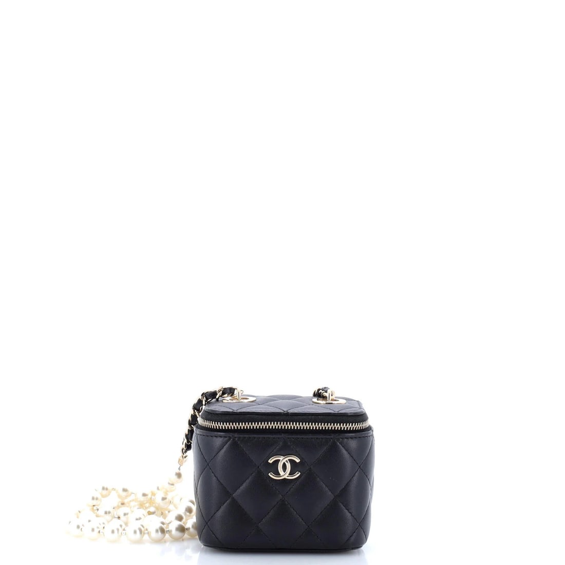 Chanel Quilted Lambskin Mini Pearl Chain Vanity Case (1 of 10)