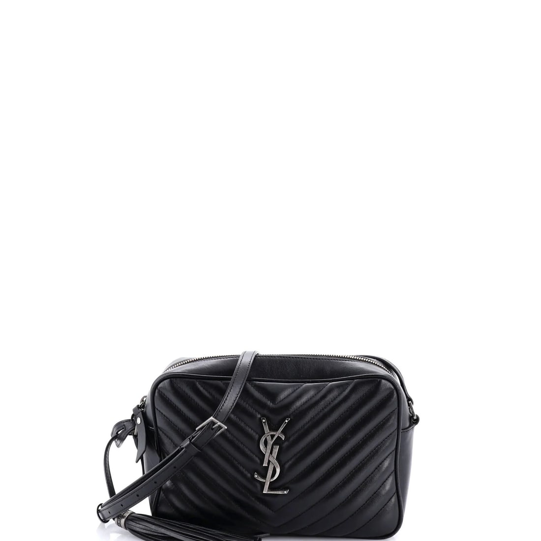 Small Saint Laurent Matelasse Leather Chevron Camera Bag (1 of 5)