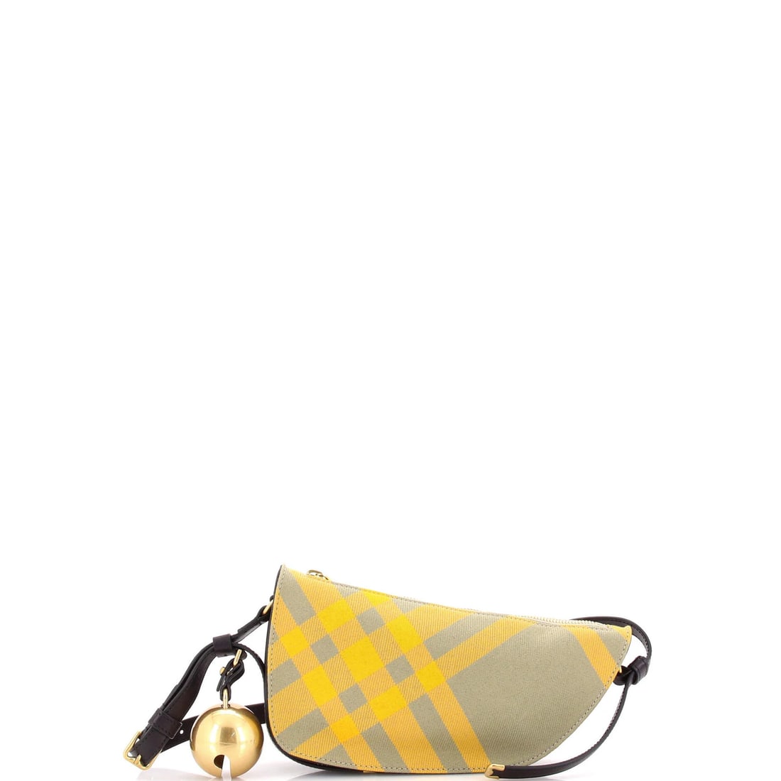 Burberry Shield Sling Check Canvas Leather Mini Bag (1 of 6)